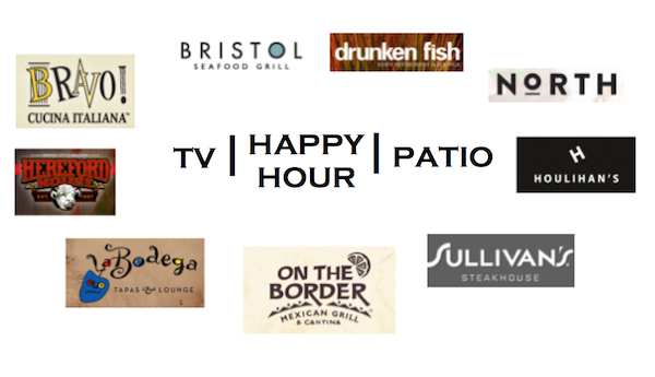 All these wonderful places to eat and drink offer great happy hour specials, tv's to watch the games, and patios to simply enjoy our wonderful weather. So much fun!