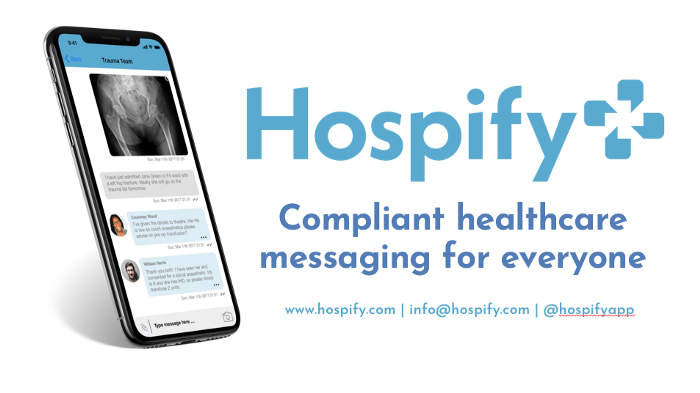 Hospify — the compliant chat and data company I founded with two surgeons four years ago, in anticipation of the current storm over widespread data abuse