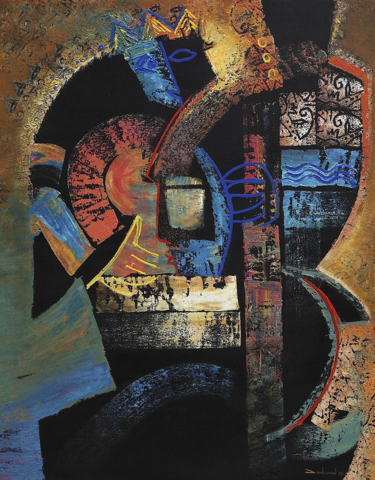 Le Musicien 2014,Acrylic on Canvas ,48%22x60%22.jpeg