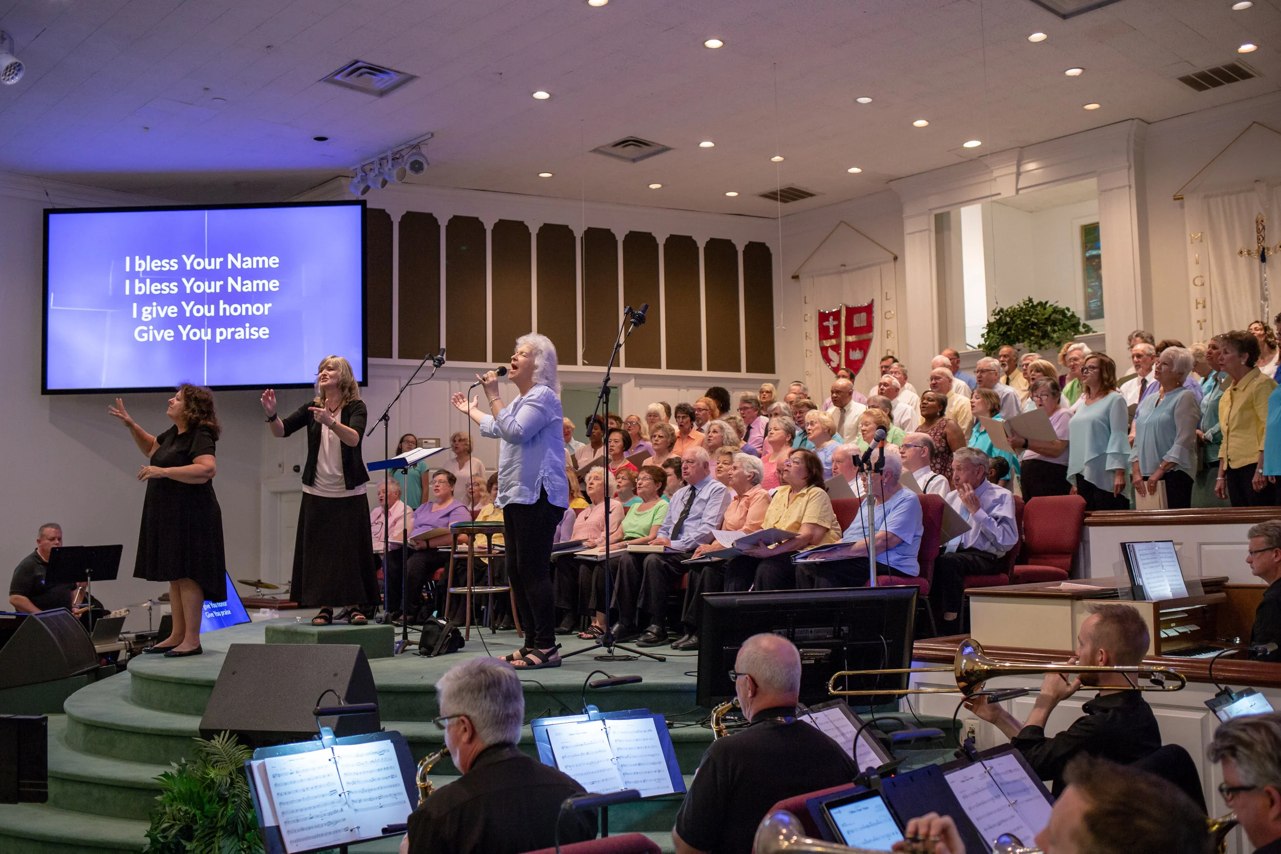 Warming up for a great night of music at our recent Gospel Concert…