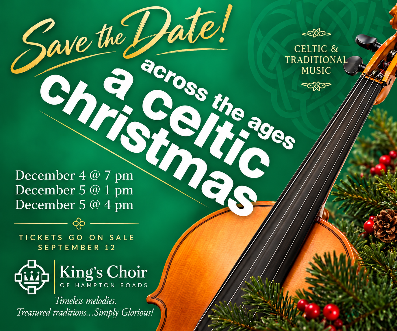 Celtic Christmas 2026 - Save the Date!
