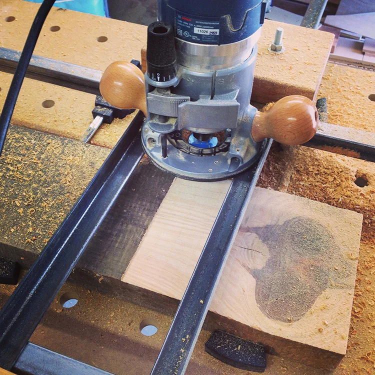 woodworking handcrafted furniture router sled by makmade