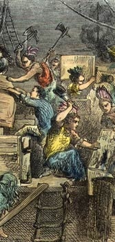 Boston Tea Party: Beware cheating the people.