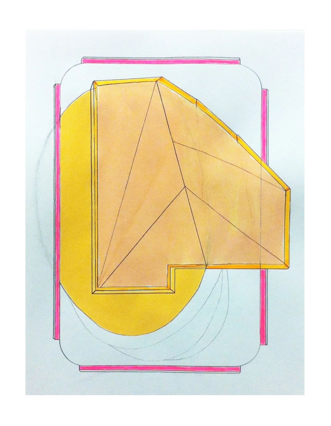 Tract 2 , 2015 gouache, pencil, marker on paper 11 x 8.5 inches