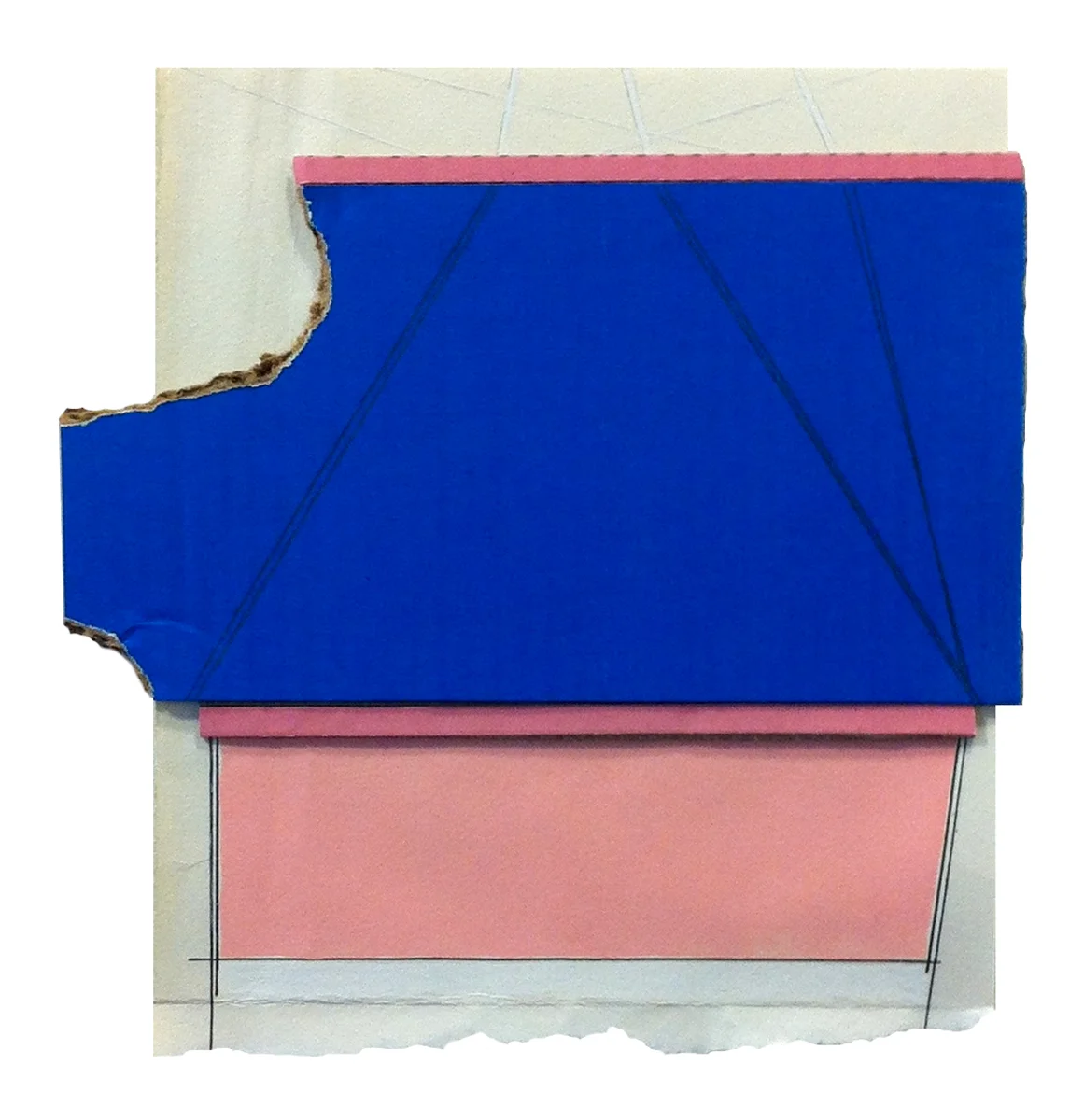 Hoist , 2015 pencil, gouache, acrylic, collage on paper 9.5 x 9 inches