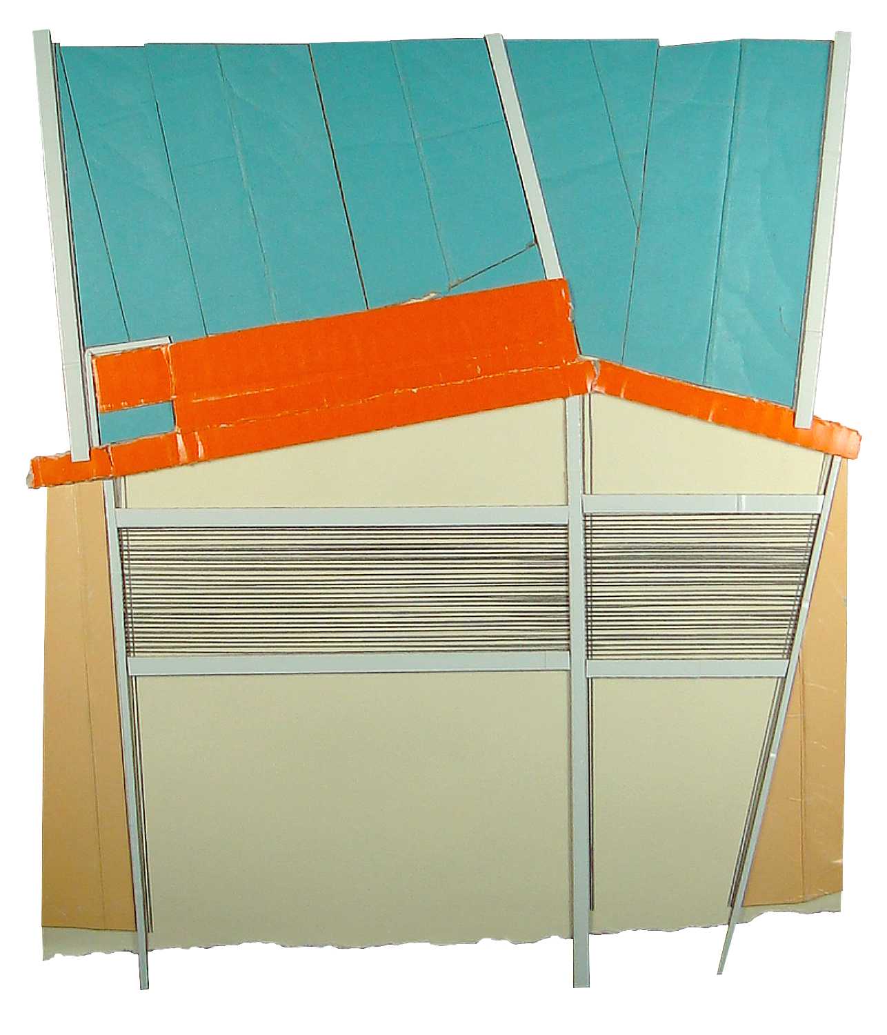 in-keeping , 2012 cardboard, graphite on book page 12.75 x 11 inches