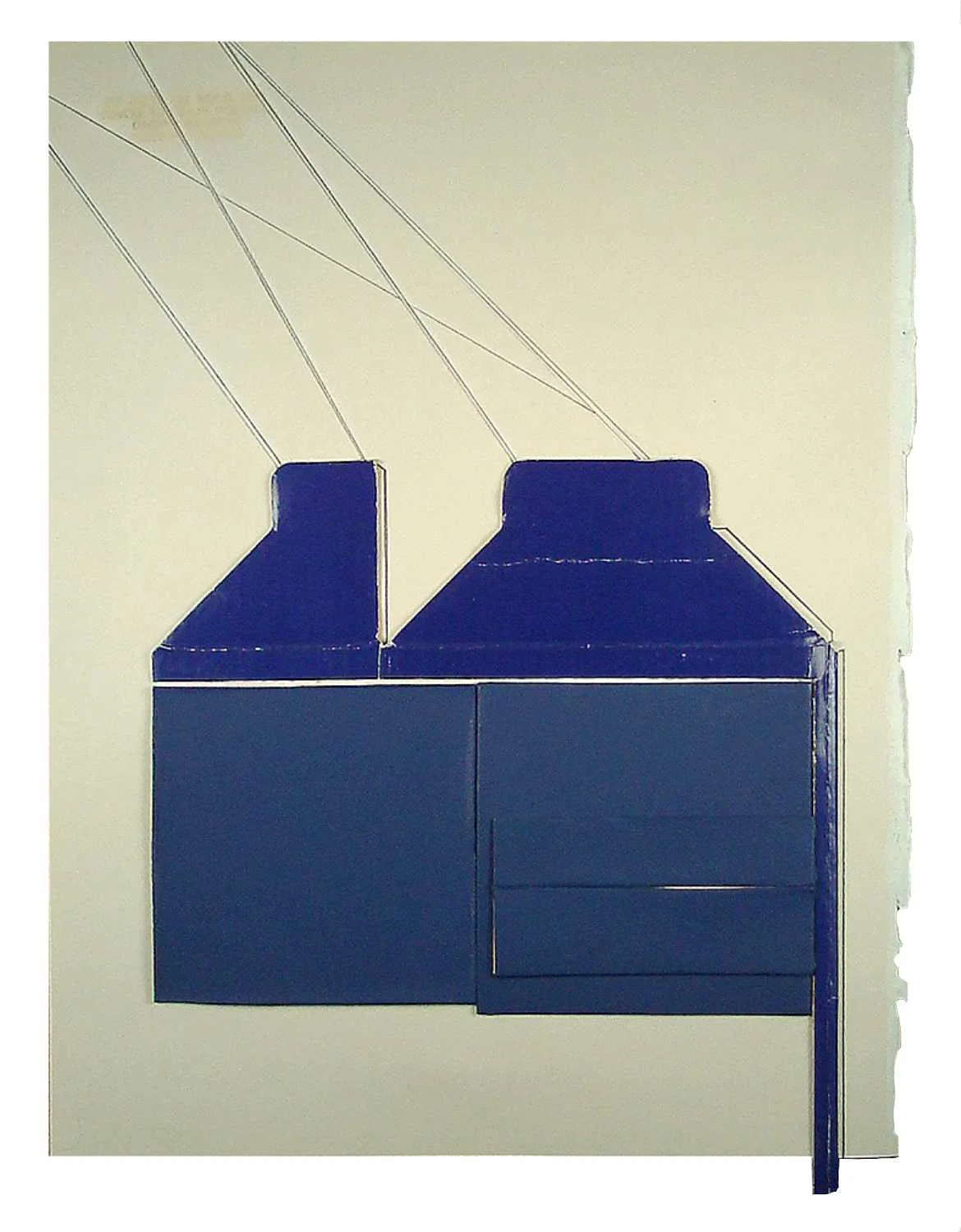 No need to live in a lean-to , 2013 cardboard, graphite on book page 12.25 x 9.25 inches Private Collection