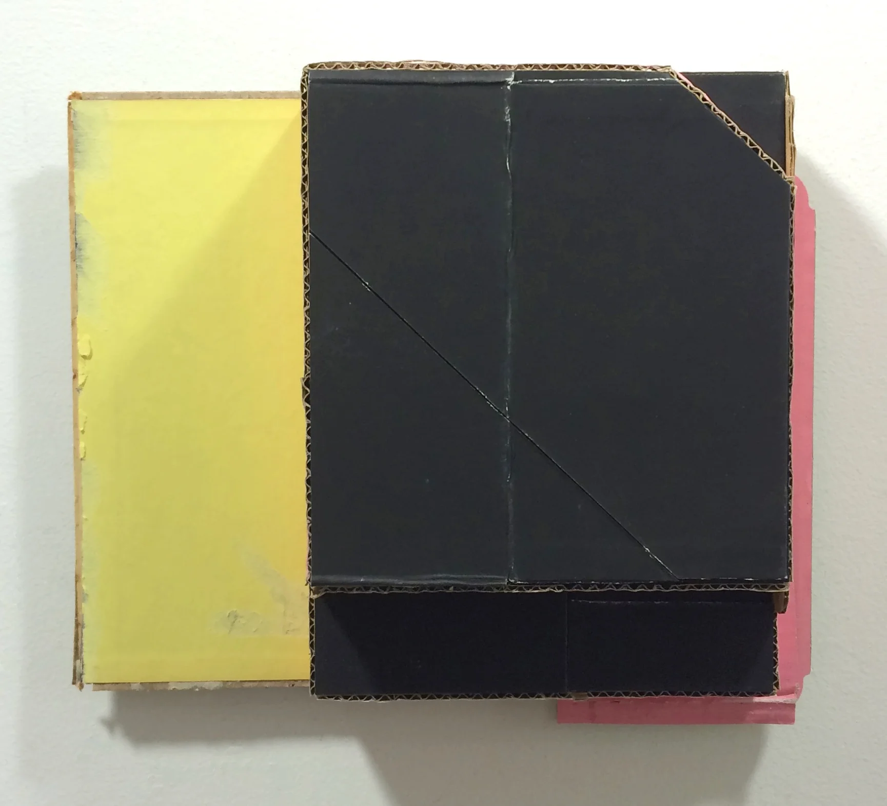 Corner Lot 3 , 2015 found (unpainted) cardboard, cut book cover 11 x 12.75 x 3.25 inches
