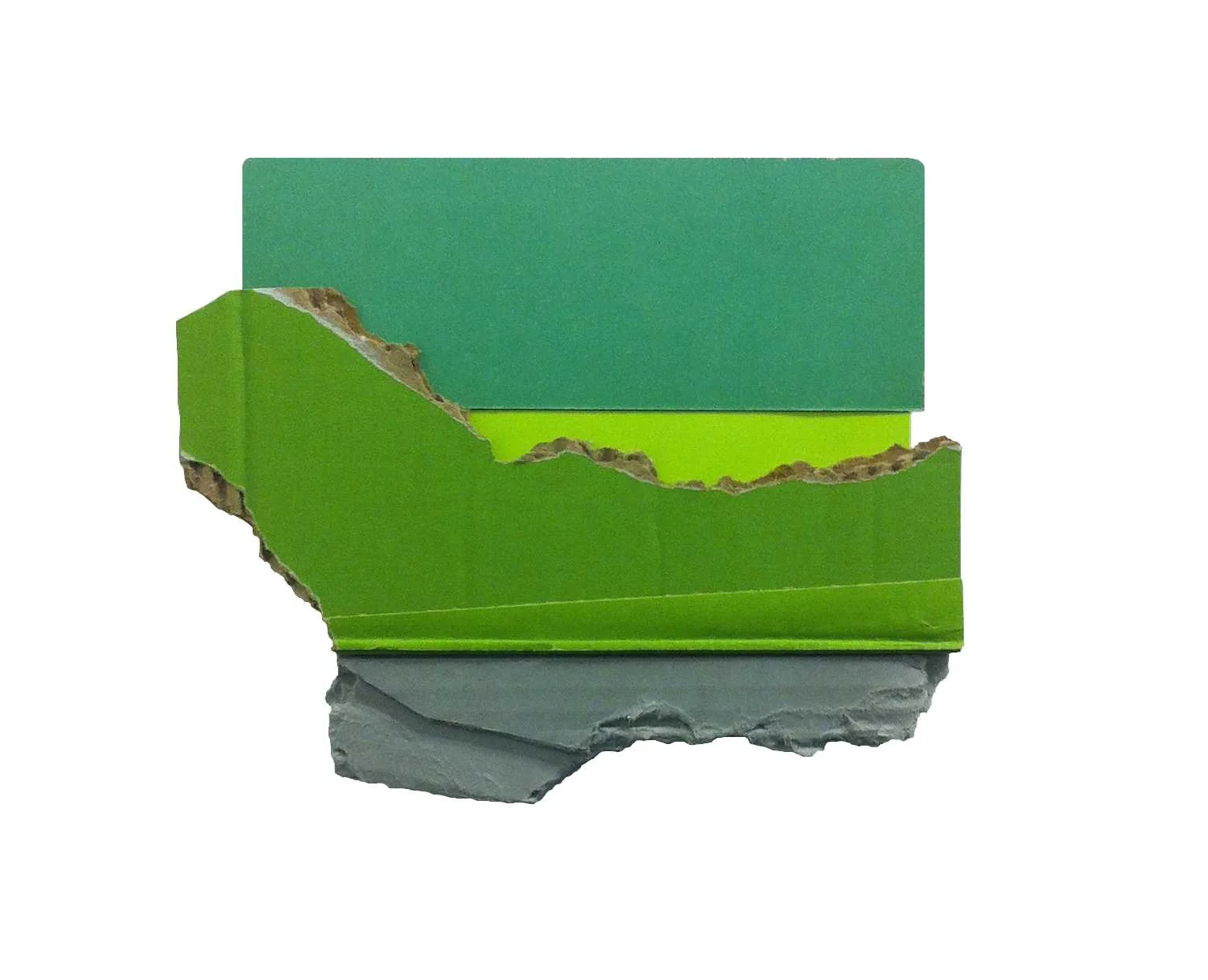 Track , 2015 found (unpainted) cardboard, foamcore