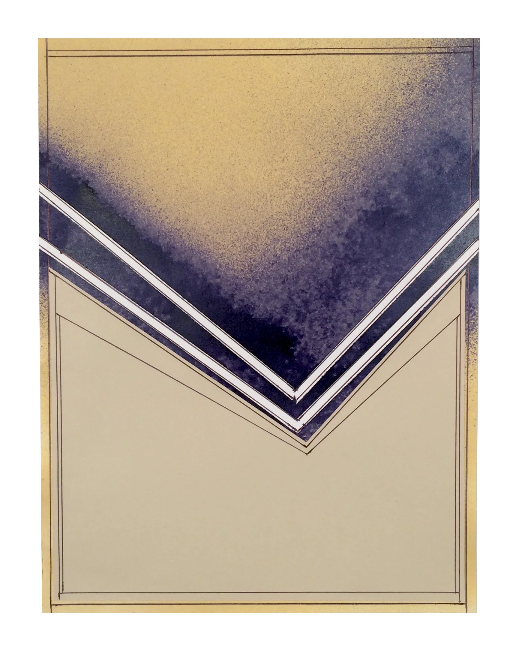    places carried  , 2017  Spray paint, ink, graphite on paper  12.5 x 9.5 inches (32 x 24 cm)    
