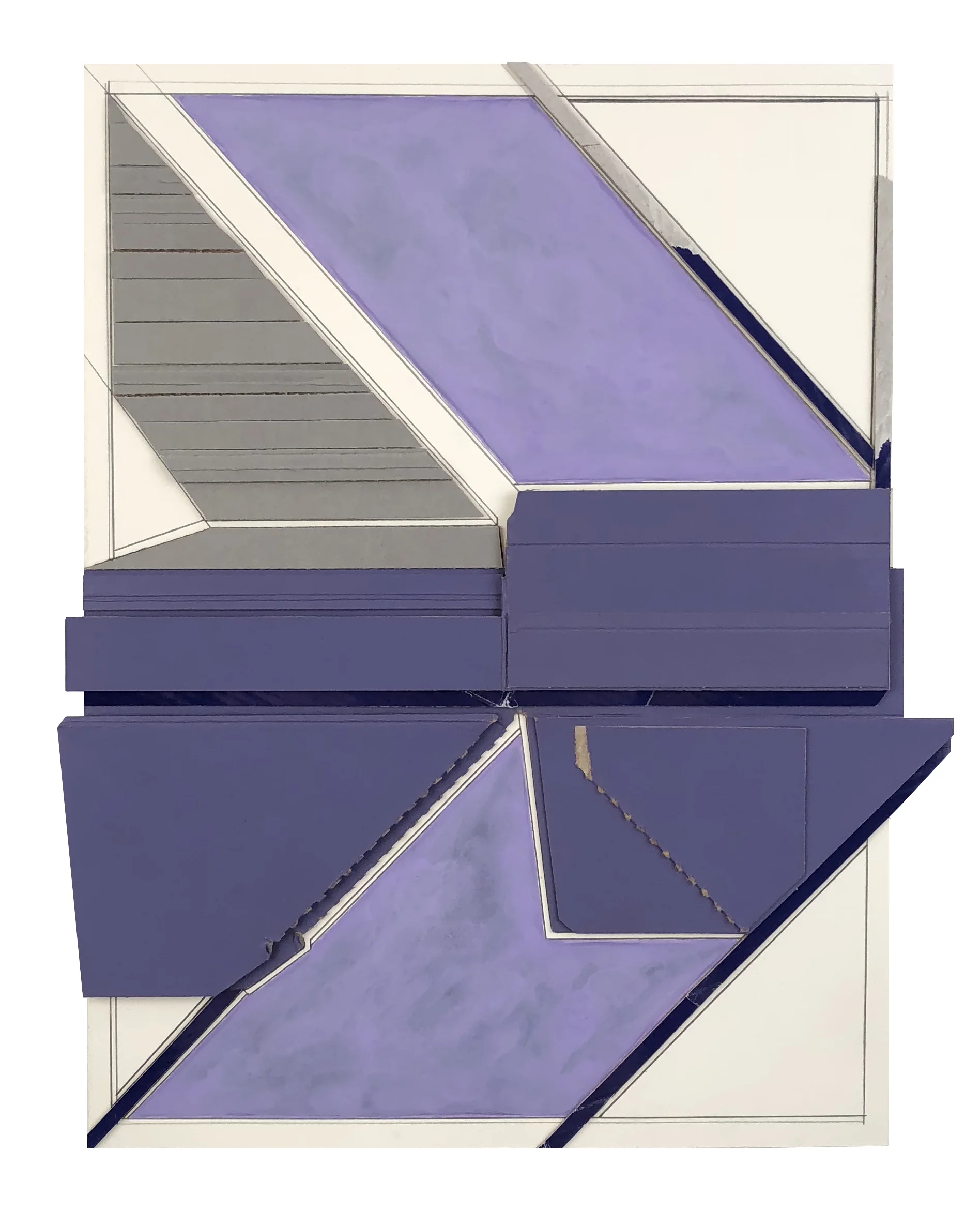    Attempt  , 2018  Collage, gouache, pencil on paper  14.75 x 12.25 inches         