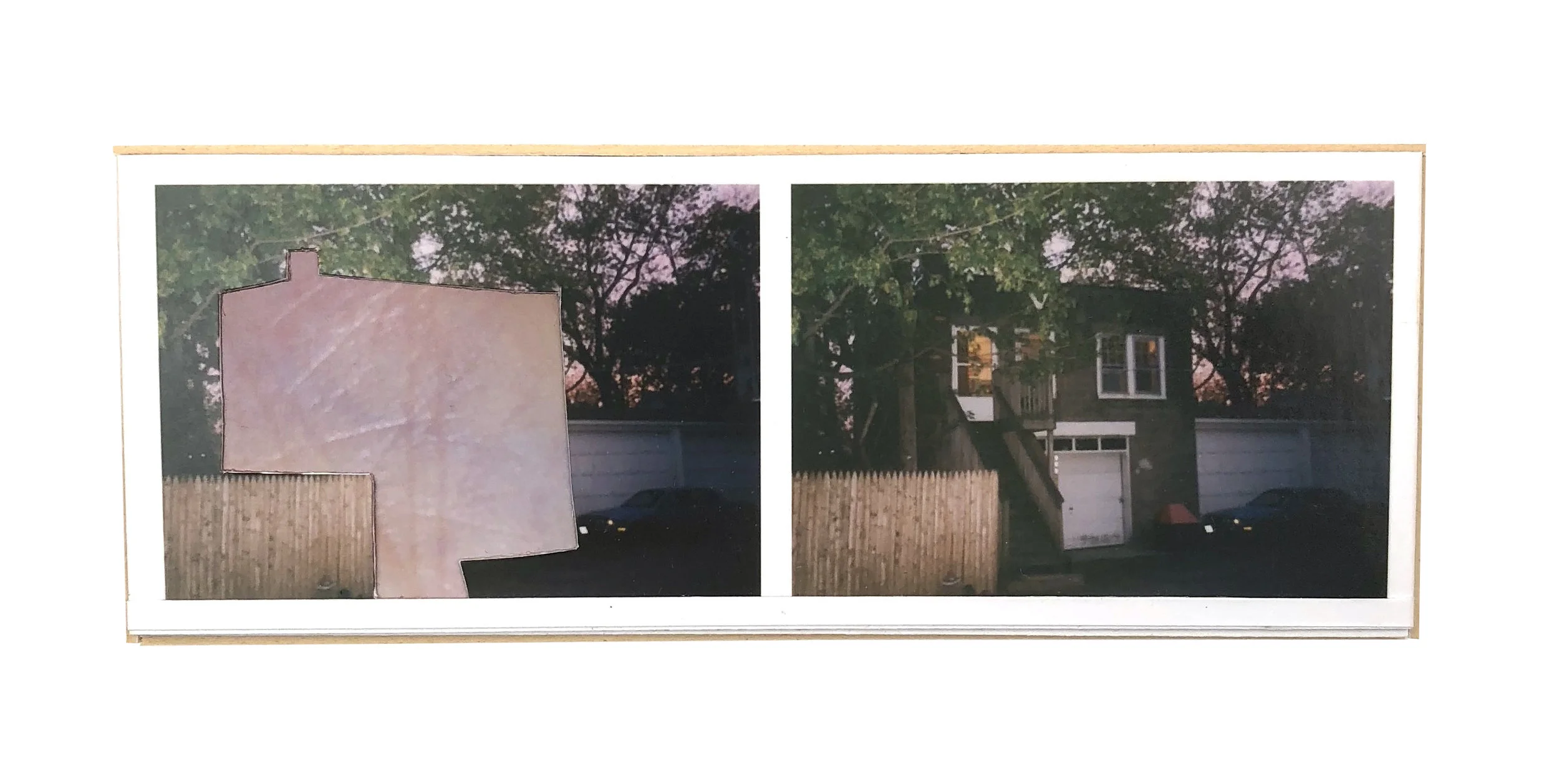    Split, Montclair   ,  2015  hand-cut photo-collage (mounted on matte board, foamcore)  2L x 5W x ¾ D inches       