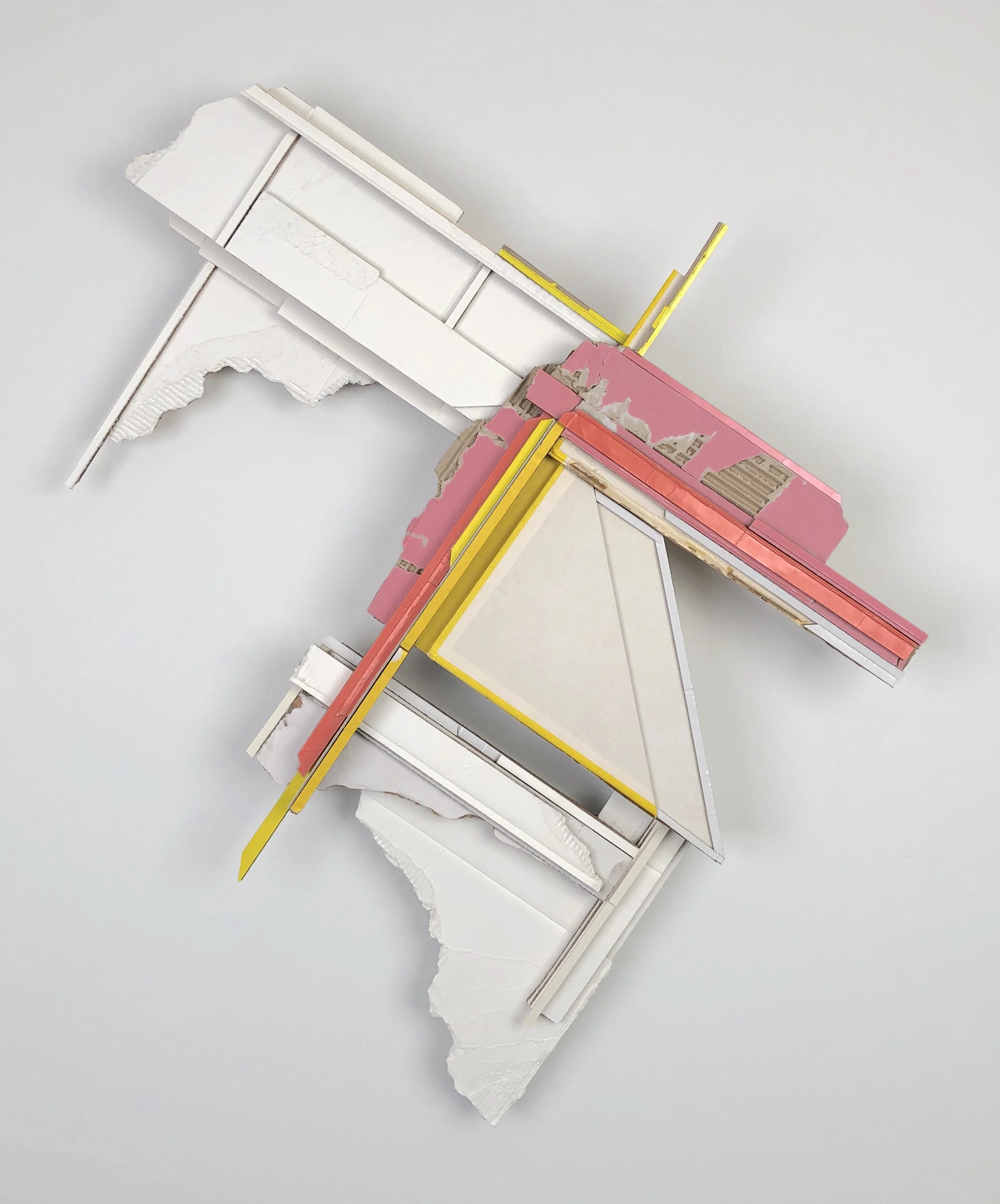    Some kind of bones  , 2019  found (unpainted) cardboard, cut book cover, foamcore  27 x 22.5 x 3 inches       