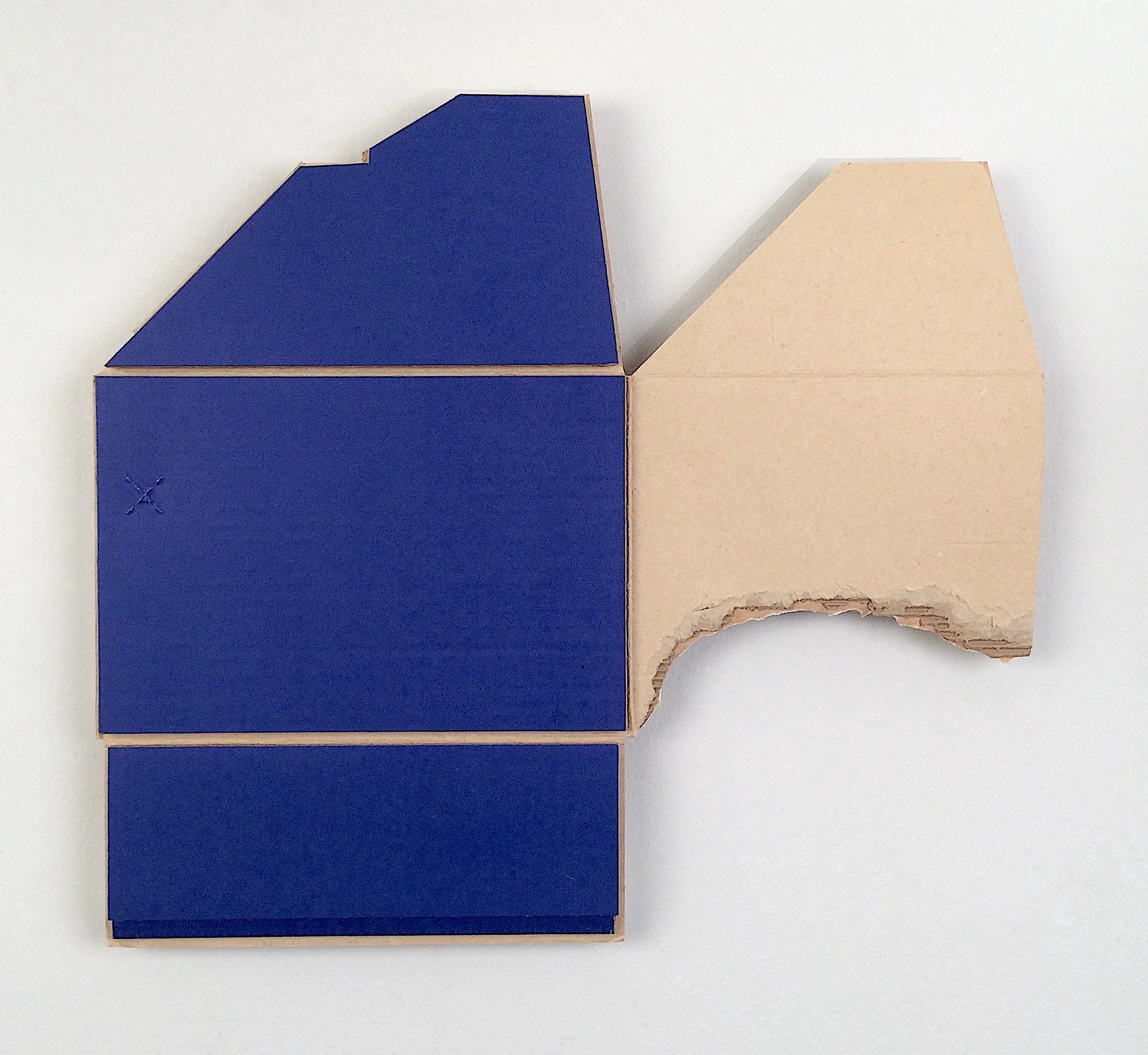    I don’t know you from any other place  , 2017  found (unpainted) cardboard, foamcore  15 x 16.5 x 1 inches       