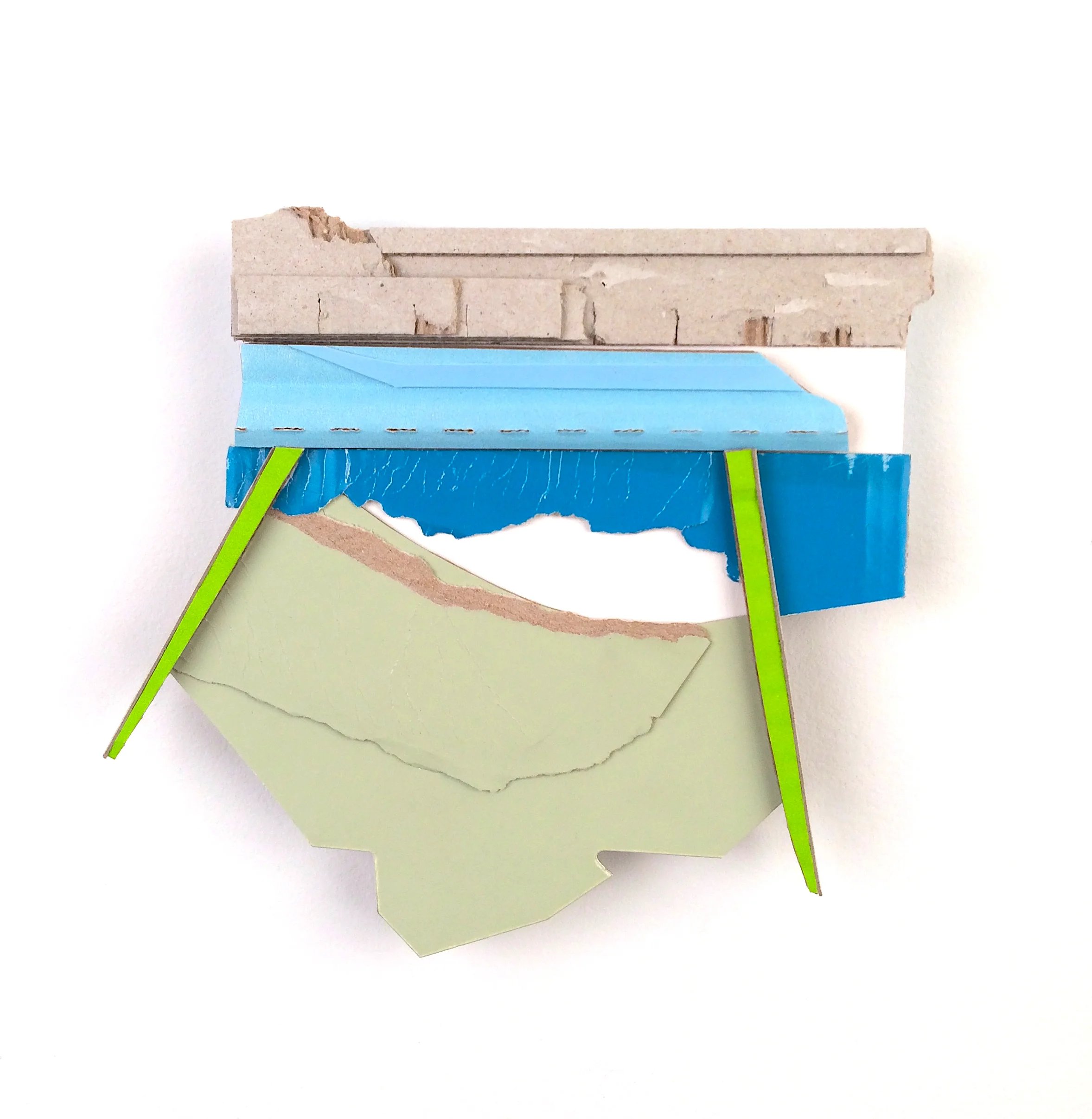    Last Lot  , 2015  found (unpainted) cardboard, foamcore  7 x 7.5 x 1 inches  Private Collection     