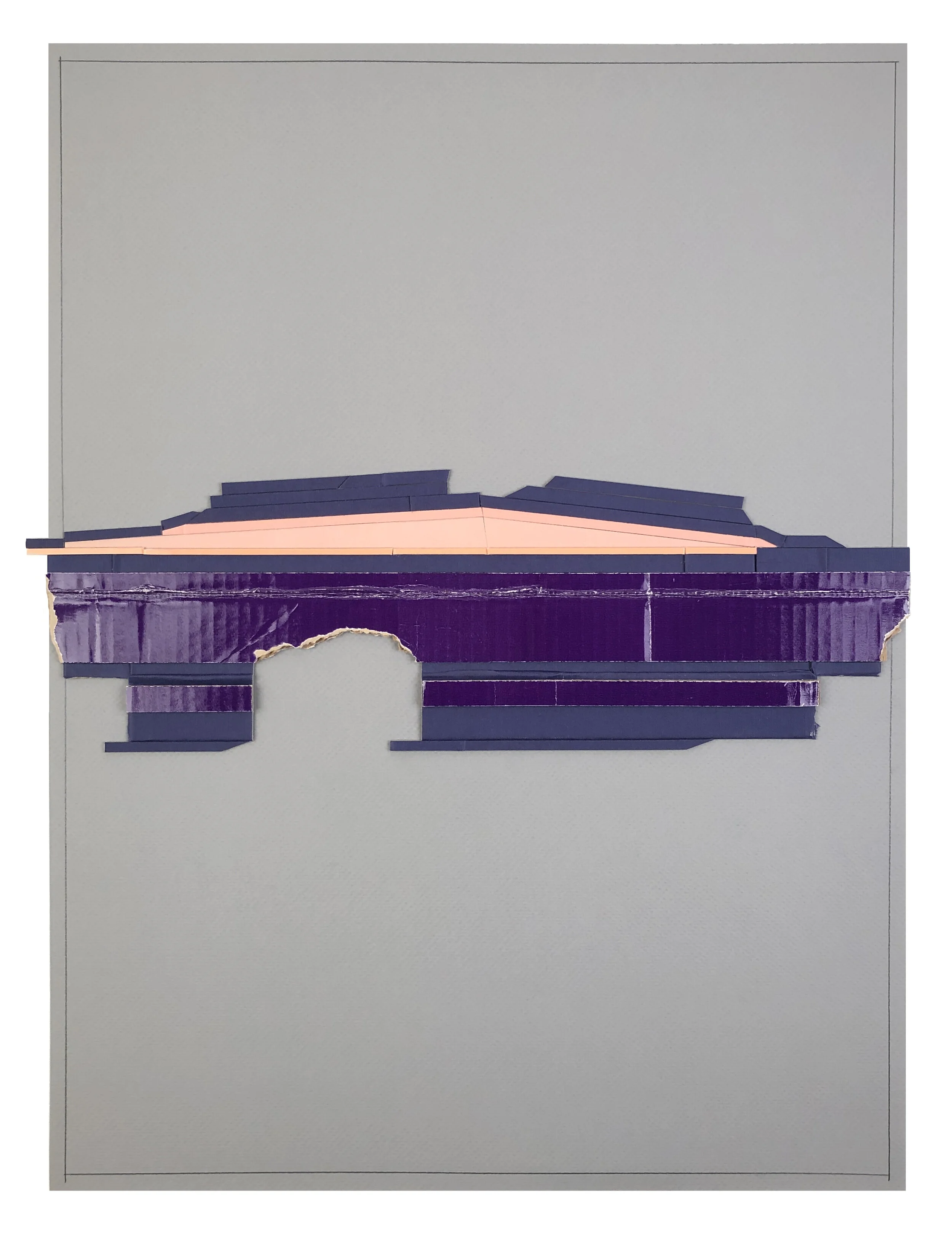    Return Visit 2  , 2019  unpainted cardboard, pencil on paper  24 x 18.5 inches 
