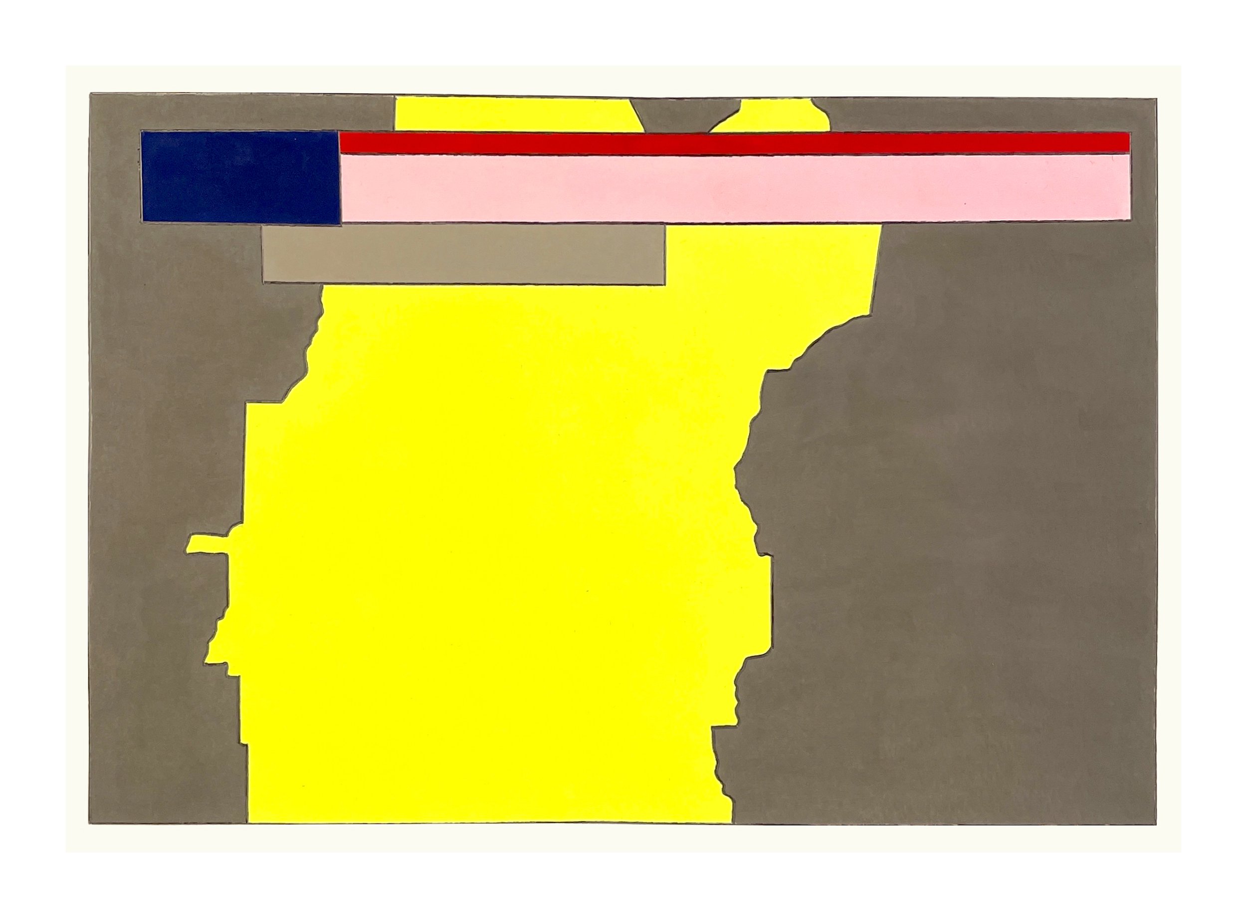 First Alert , 2022 Acrylic gouache, pencil on paper 7 x 10 inches