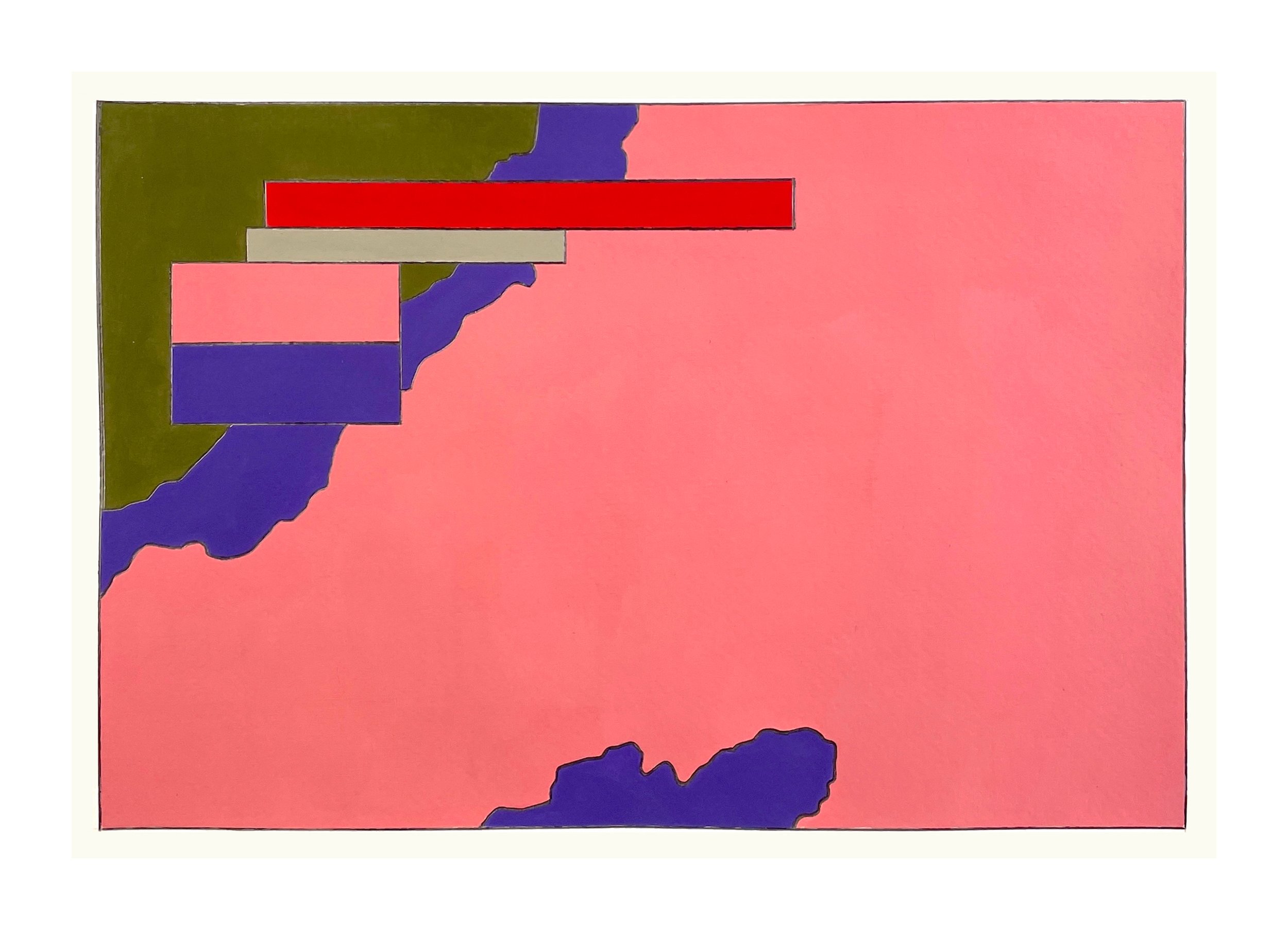 Sleet , 2022 Acrylic gouache, pencil on paper 7 x 10 inches