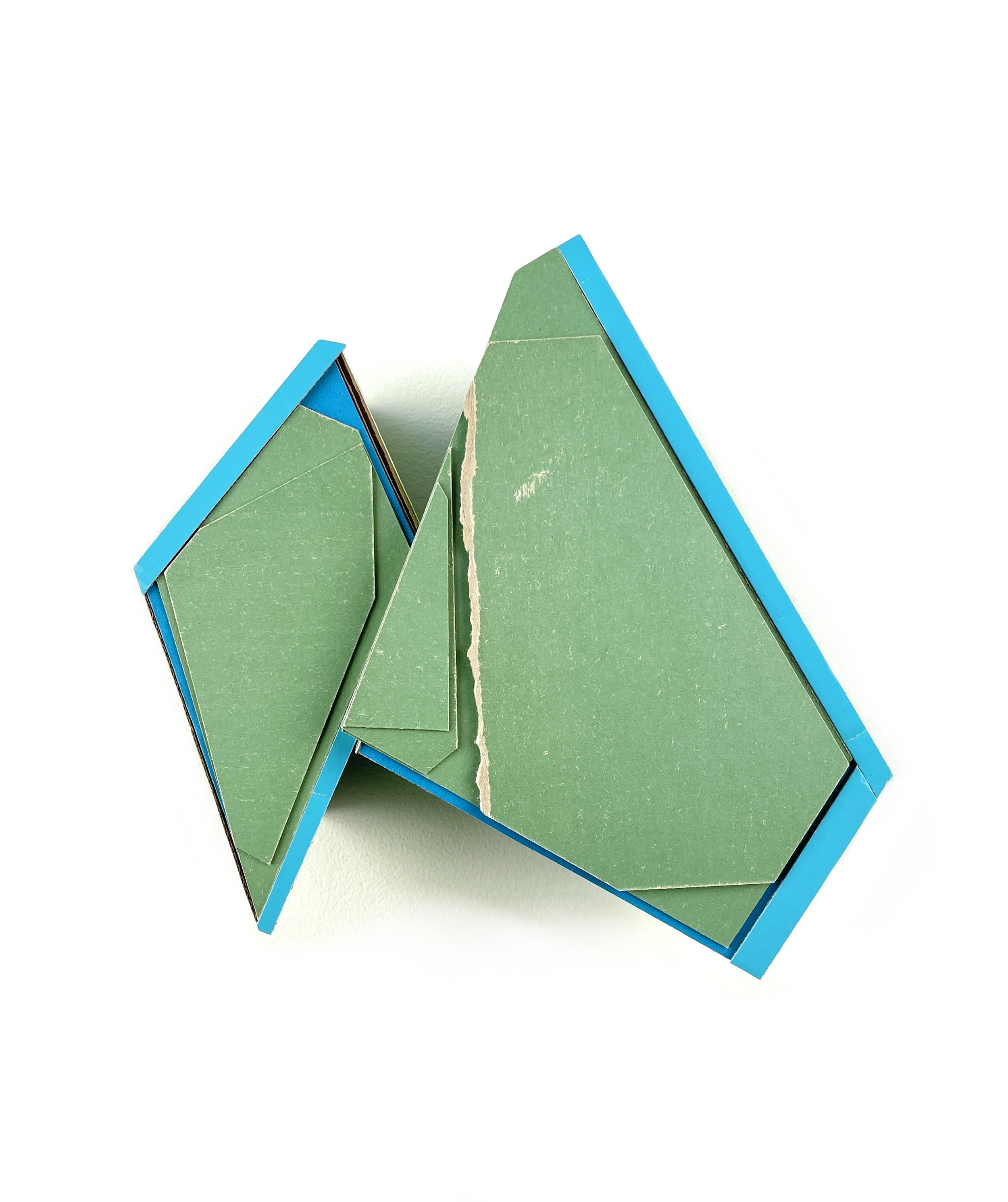 Crux , 2025 Found (unpainted) cardboard, foamcore 9 x 9.25 x 3.75 inches