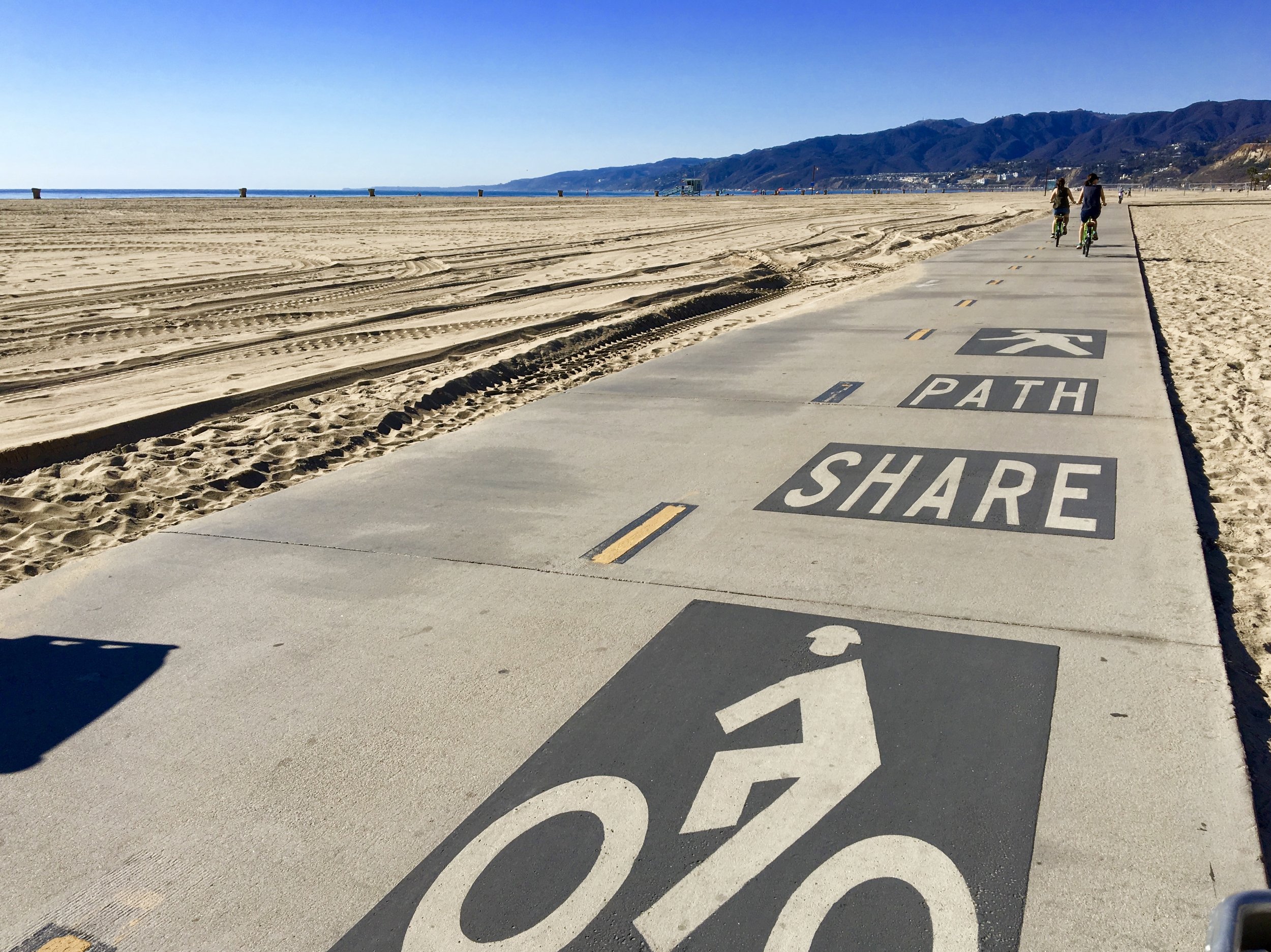 Sometimes the best thing to do is go for a bike ride at the beach in Santa Monica. A great reminder of the wisdom to share the path with everyone, whether we agree with them or not. 