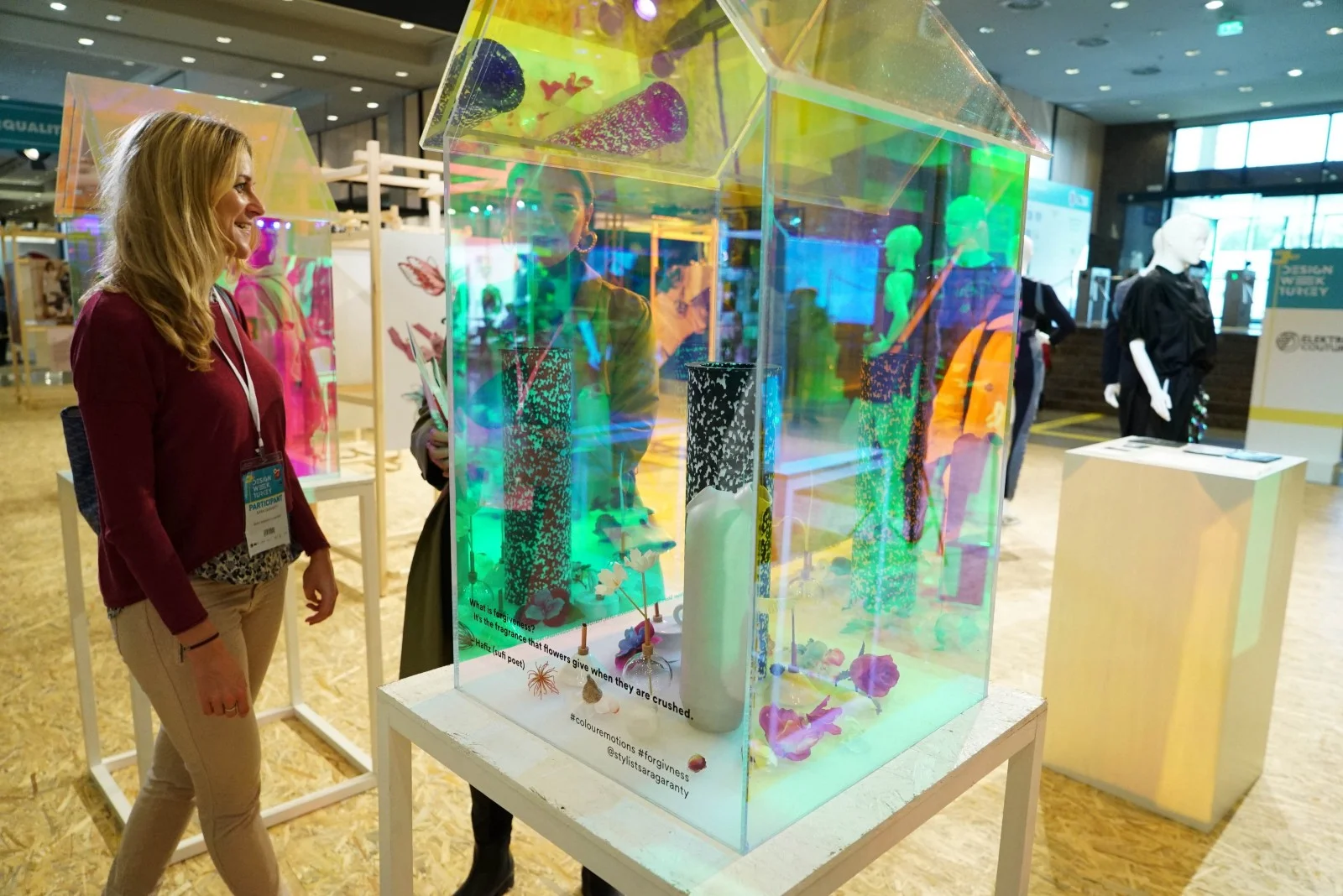 A colorful arrangement by Sara Garanty that reflected my mood that day.
