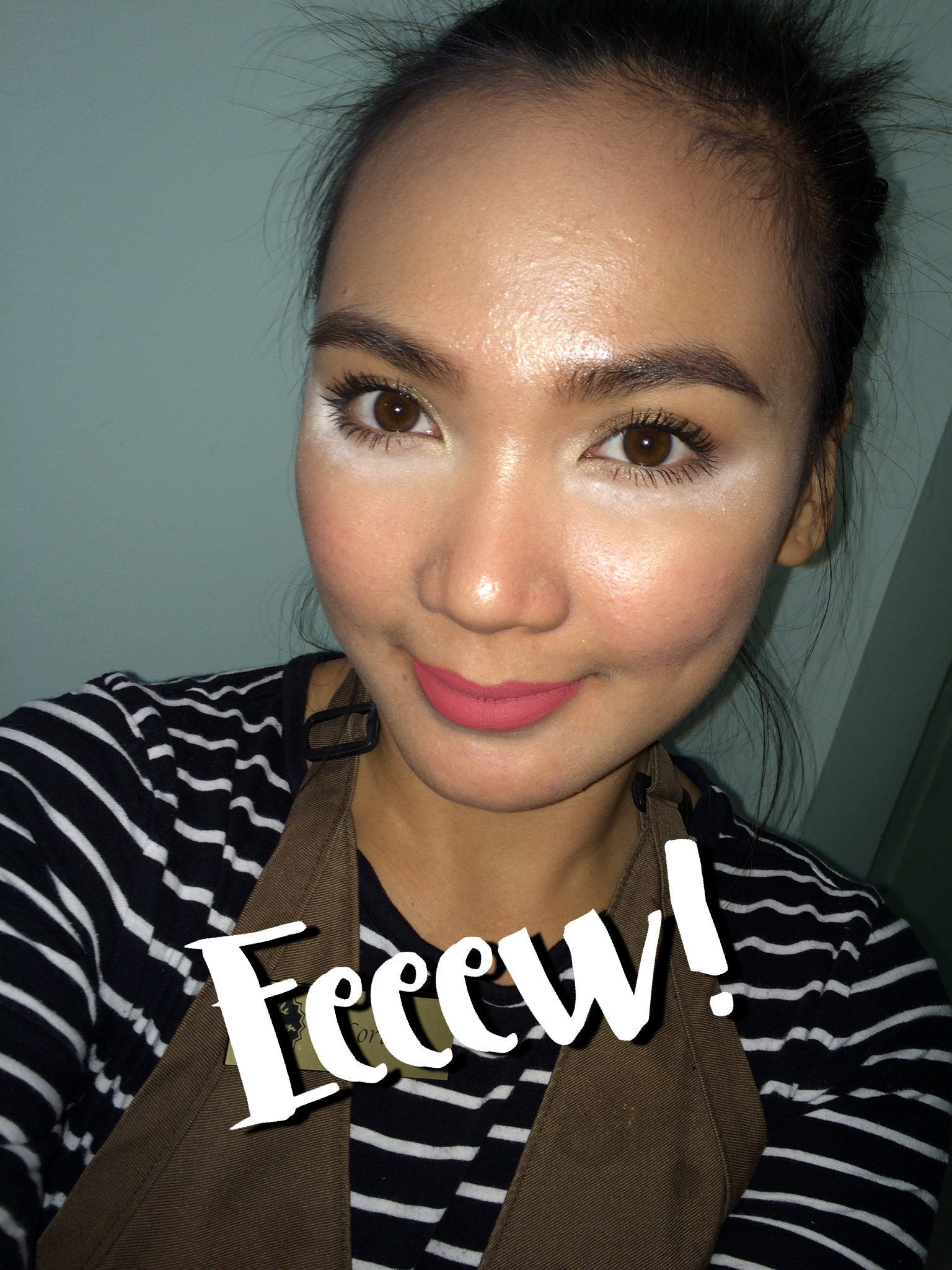 #nofilter #kadiri DO NOT FREAKING BAKE THAT POWDER!!! Also, ignore the fact that my forehead can double as a very oiled frying pan, ready to cook some eggs.