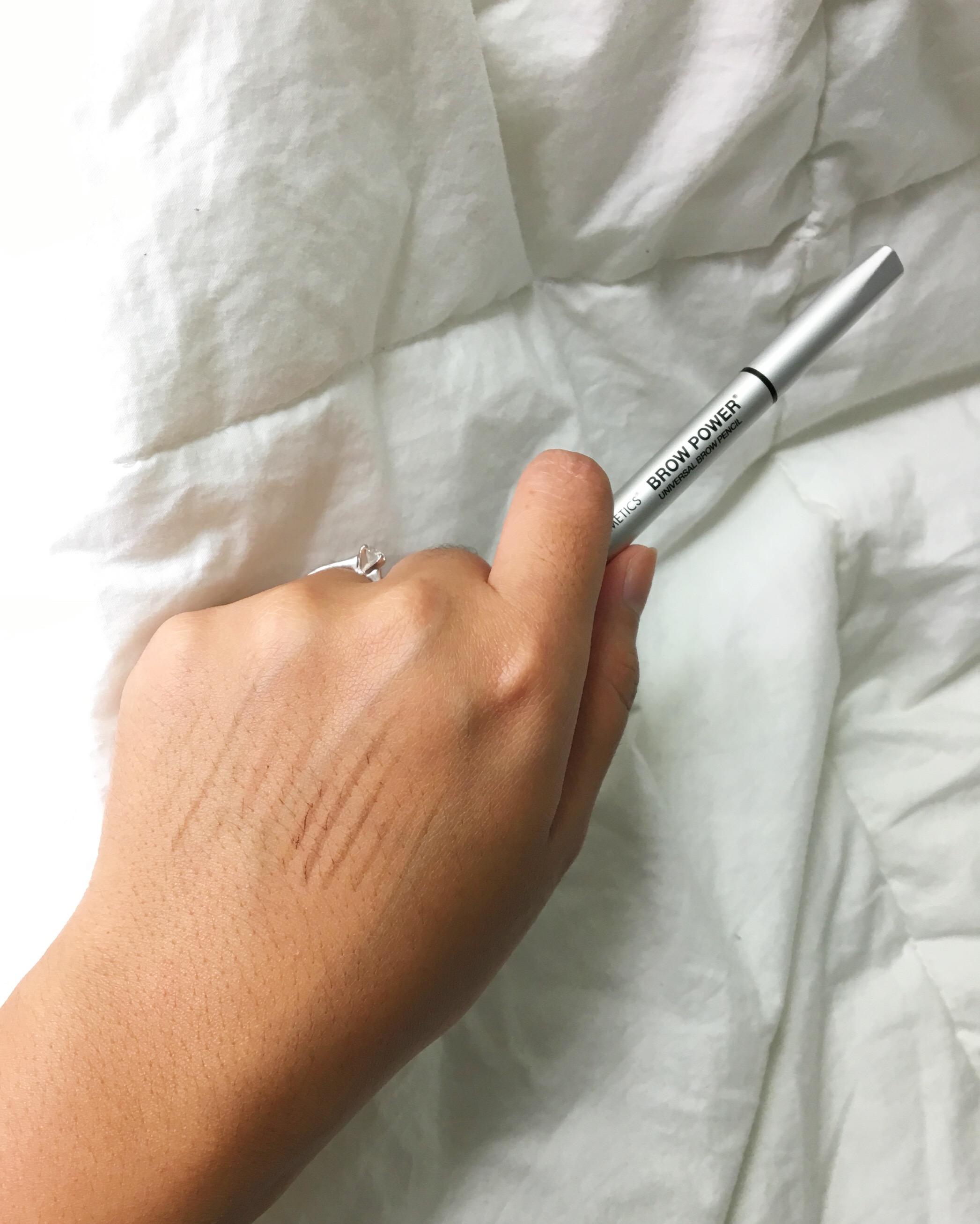 "Apply lighter, softer strokes to match lighter color hair including blonde and silver. Press harder for darker hair including medium- brown to black. As a finishing touch, lightly brush through brows with the spooley brush for a natural, polished look. Full brow lift instruction diagram included with each pencil." -- IT Cosmetics