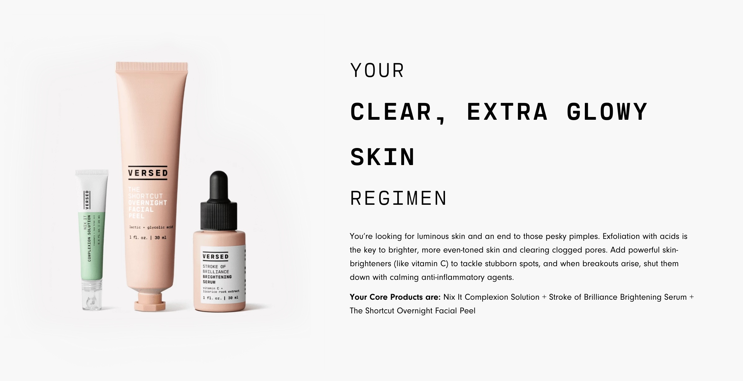 versed skincare routine