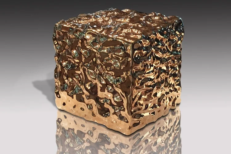 Bump Block Mirror Polished Bronze 12 x 12 x 12 inches | 30.5 x 30.5 x 30.5 cm Edition of 3 plus 2 AP 2015