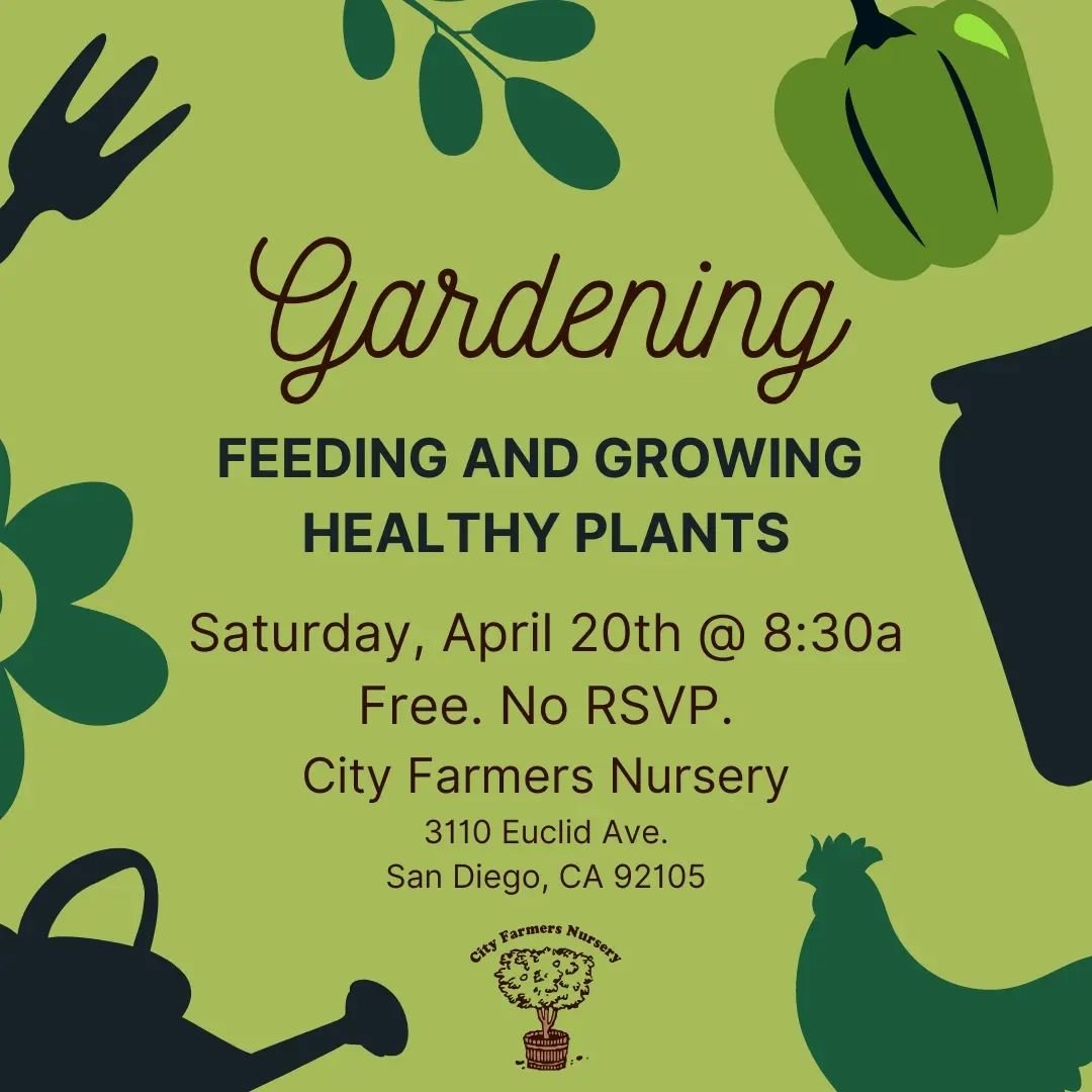 Come start your 🌎 day with us on Saturday! 

Feed Them, and They'll Feed You! Come pickup N-P-K basics, learn how fertilizers work, and pickup the keys to bumper crops 🌱🍽️🌳