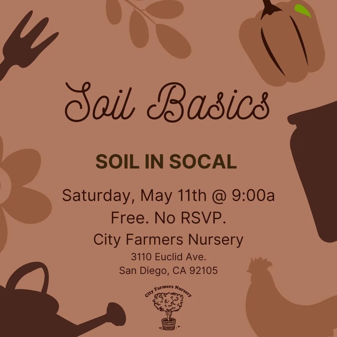 Mark your calendars - 9a Soil Saturday Class!

We'll talk about testing, soil composition, amending, and healthy dirt 💪

Saturday, 5/11 Soil Basics with Sam
Saturday, 5/18 Chickens 101 and @kodamaforest 
Sunday, 5/19 Pest Management
Saturday, 5/25 O