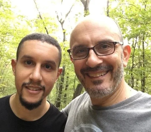 Naveed and I on one of our nature walks, aka “insight development meetings.”