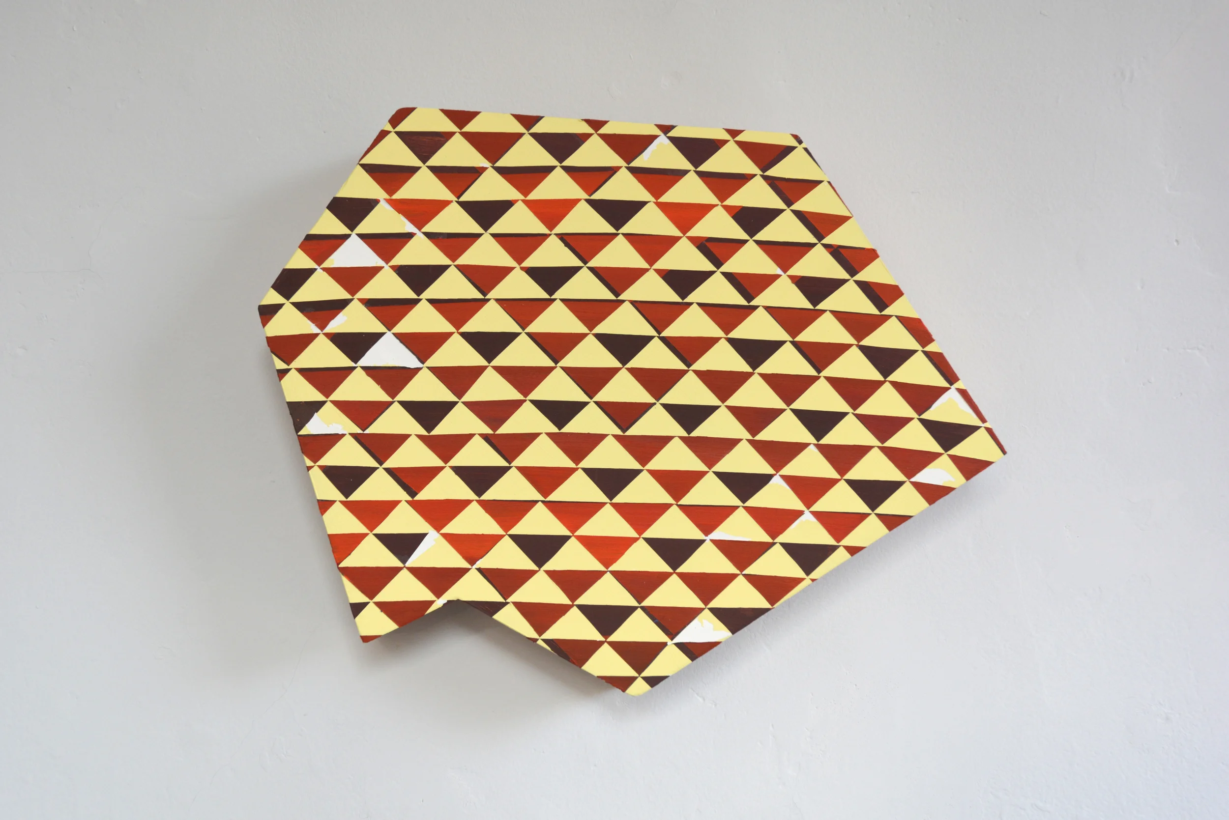 Lost in Translation 3 (2014) Acrylic on MDF and Maple Veneer, Approximately 11"x15"x3"