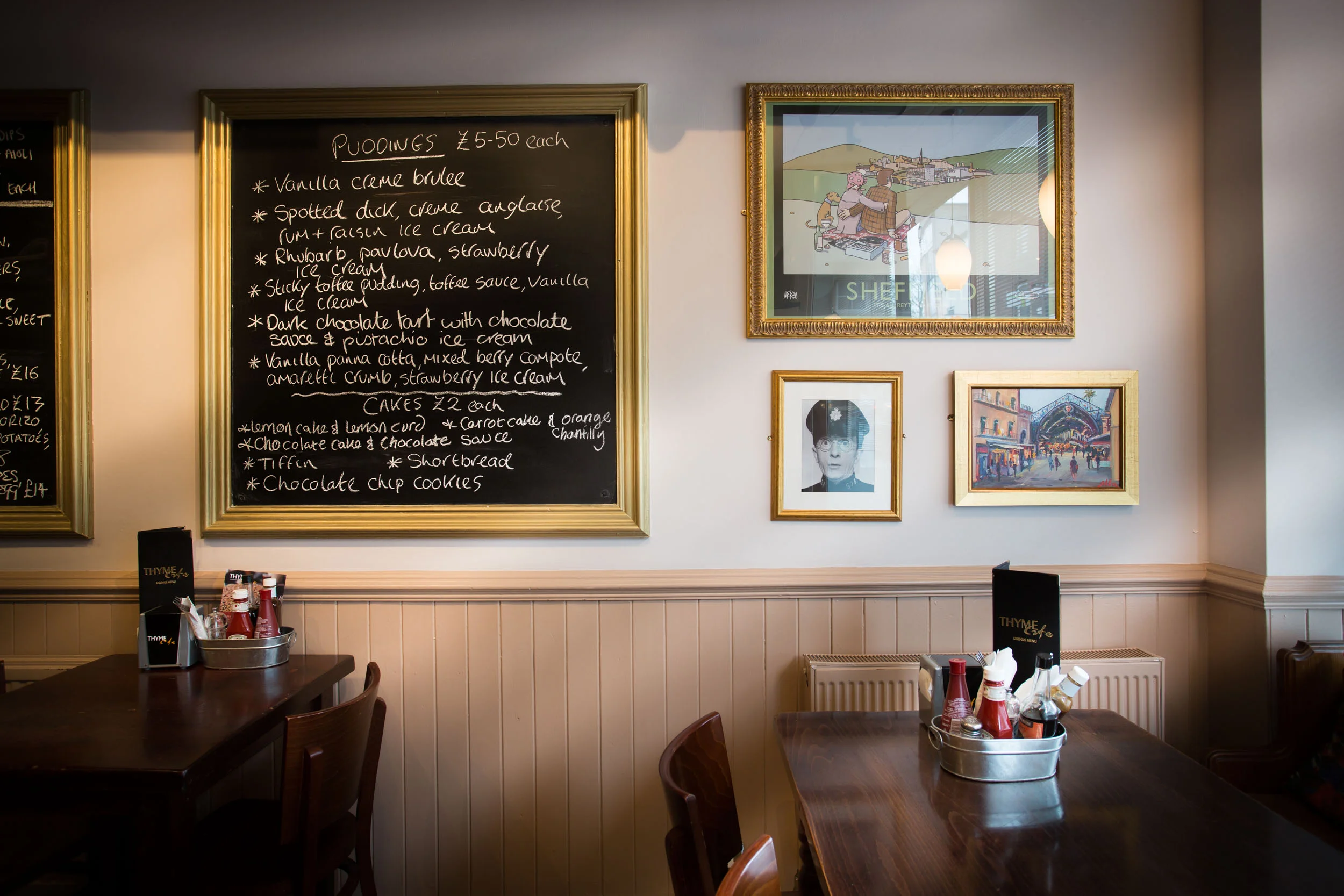Blackboard Menu Thyme Cafe