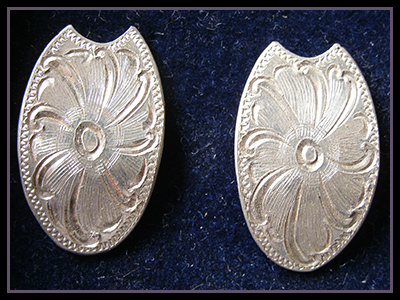  Sterling Silver earrings, hand engraved 