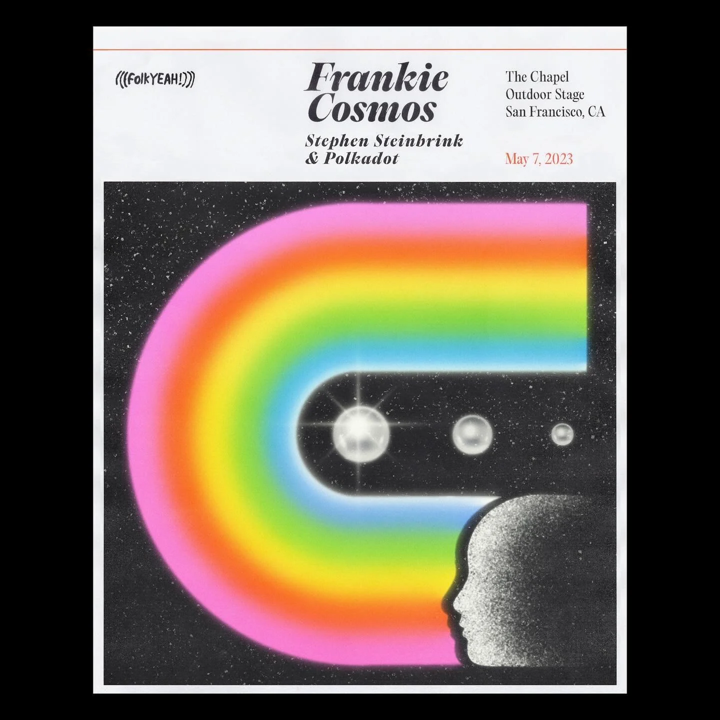 TBT a fun one - Poster design for Frankie Cosmos&rsquo; show at The Chapel in San Francisco presented by (((Folkyeah!))) 🌈🌌🫧