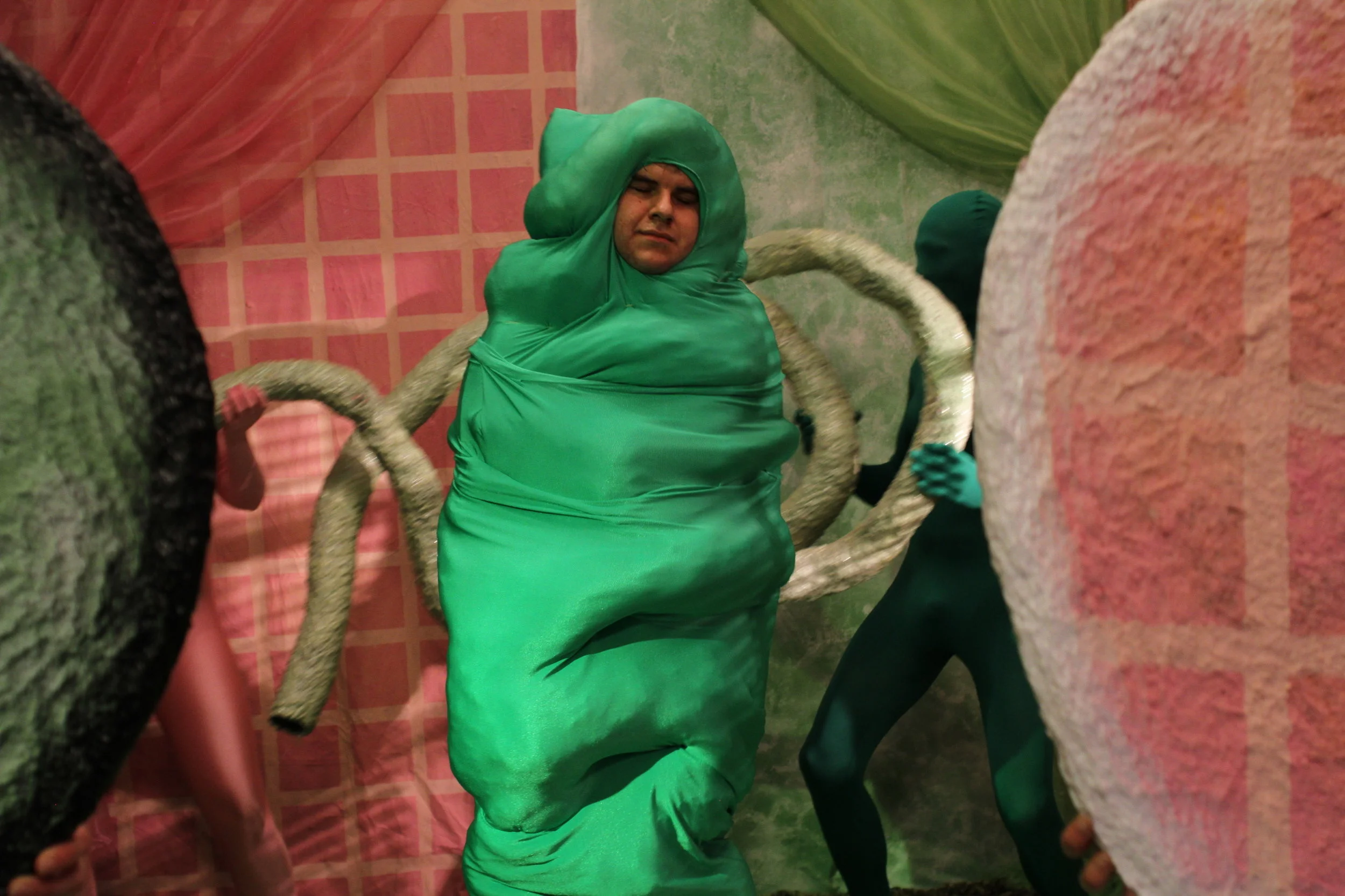 Worm costume for Untitled Video by Trulee Grace Hall  2016