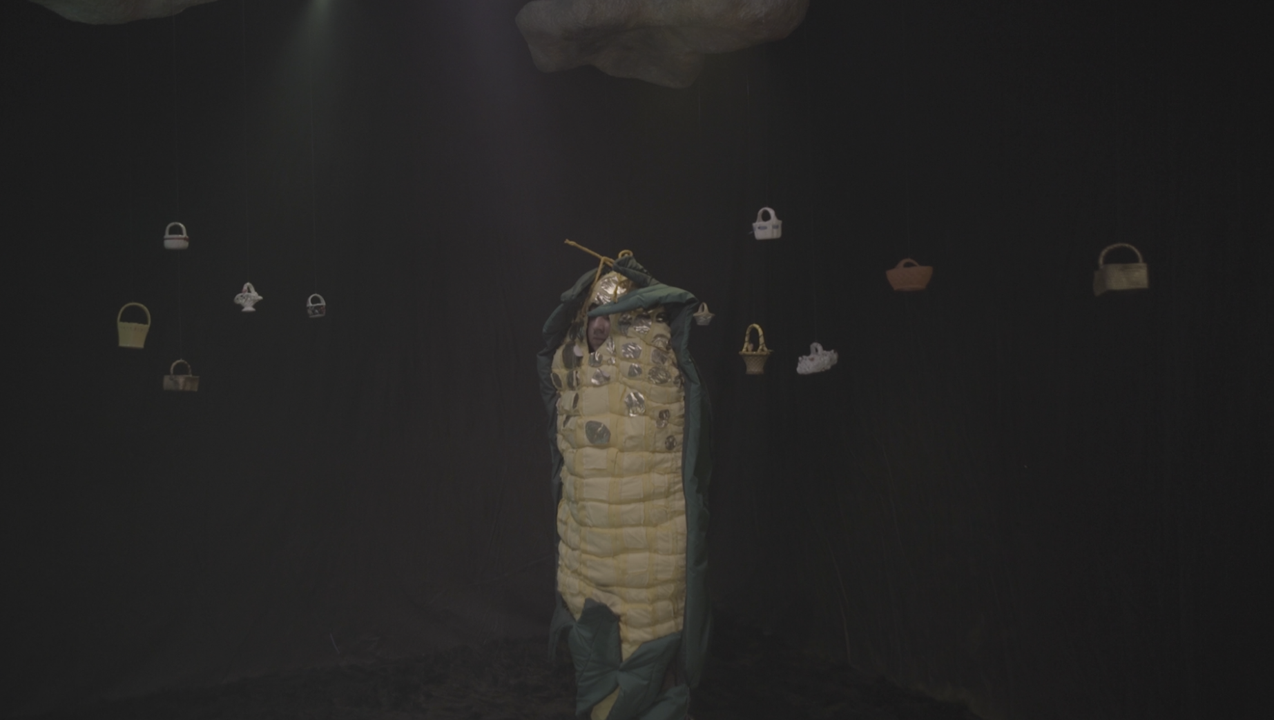 Corn costume for Untitled Video by Trulee Grace Hall  2016