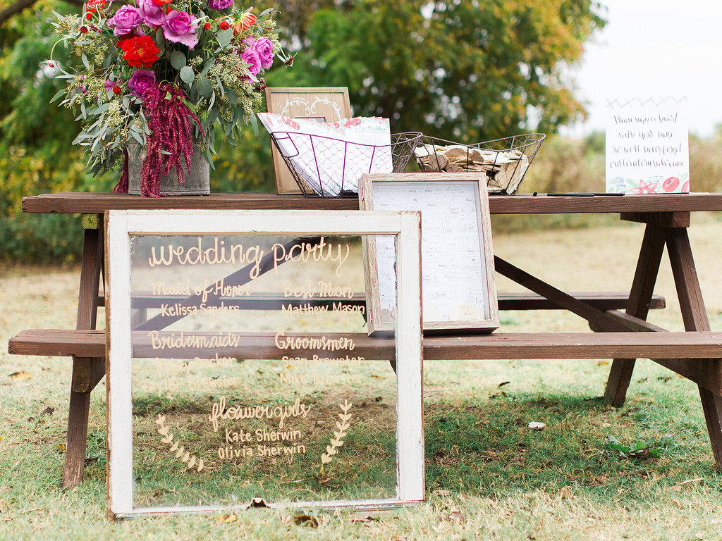 This bride found such a unique way to to display her wedding party