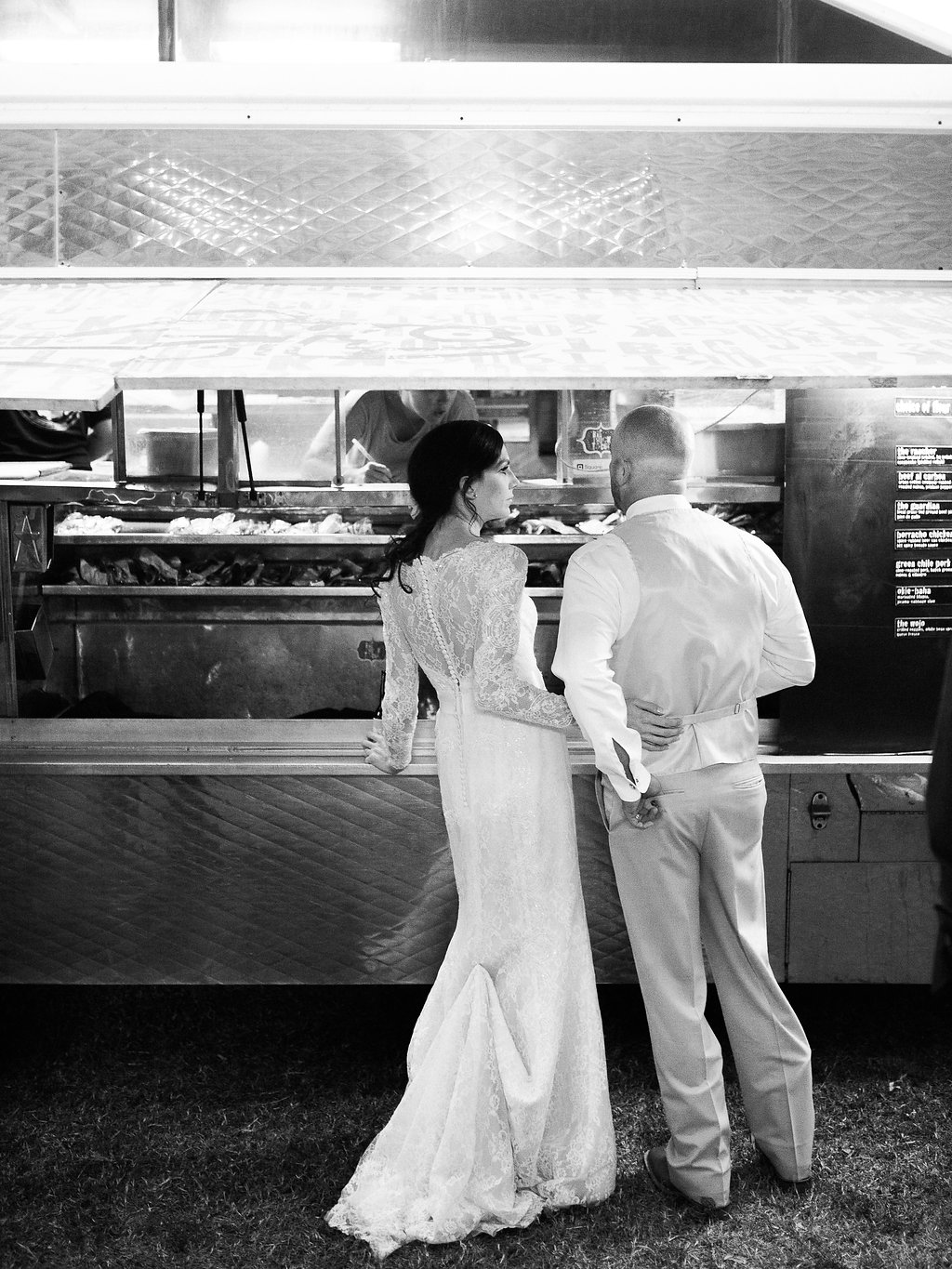 This is one of our favorite pictures! Stephanie and Brian decided to have a food truck cater their event.
