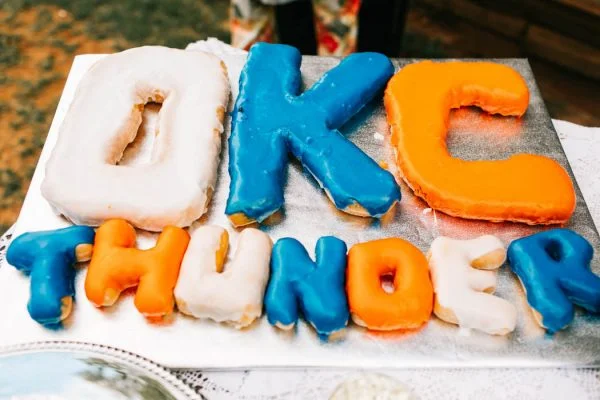 Of course you have to have some fun on your wedding day-and we love the personal touches the couple chose to really make their reception memorable and unique to them!