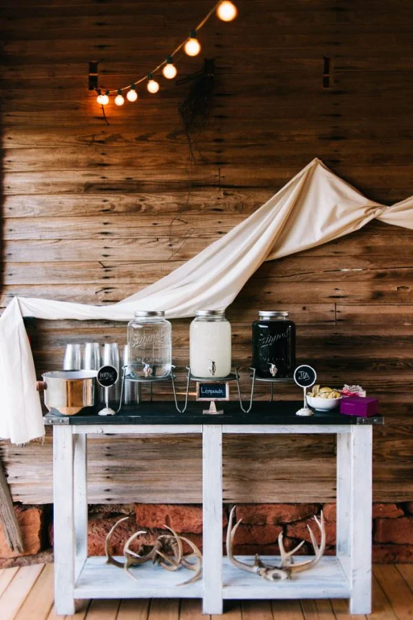 The antlers scattered throughout the reception gave an outdoorsy feel that the bride and groom loved!