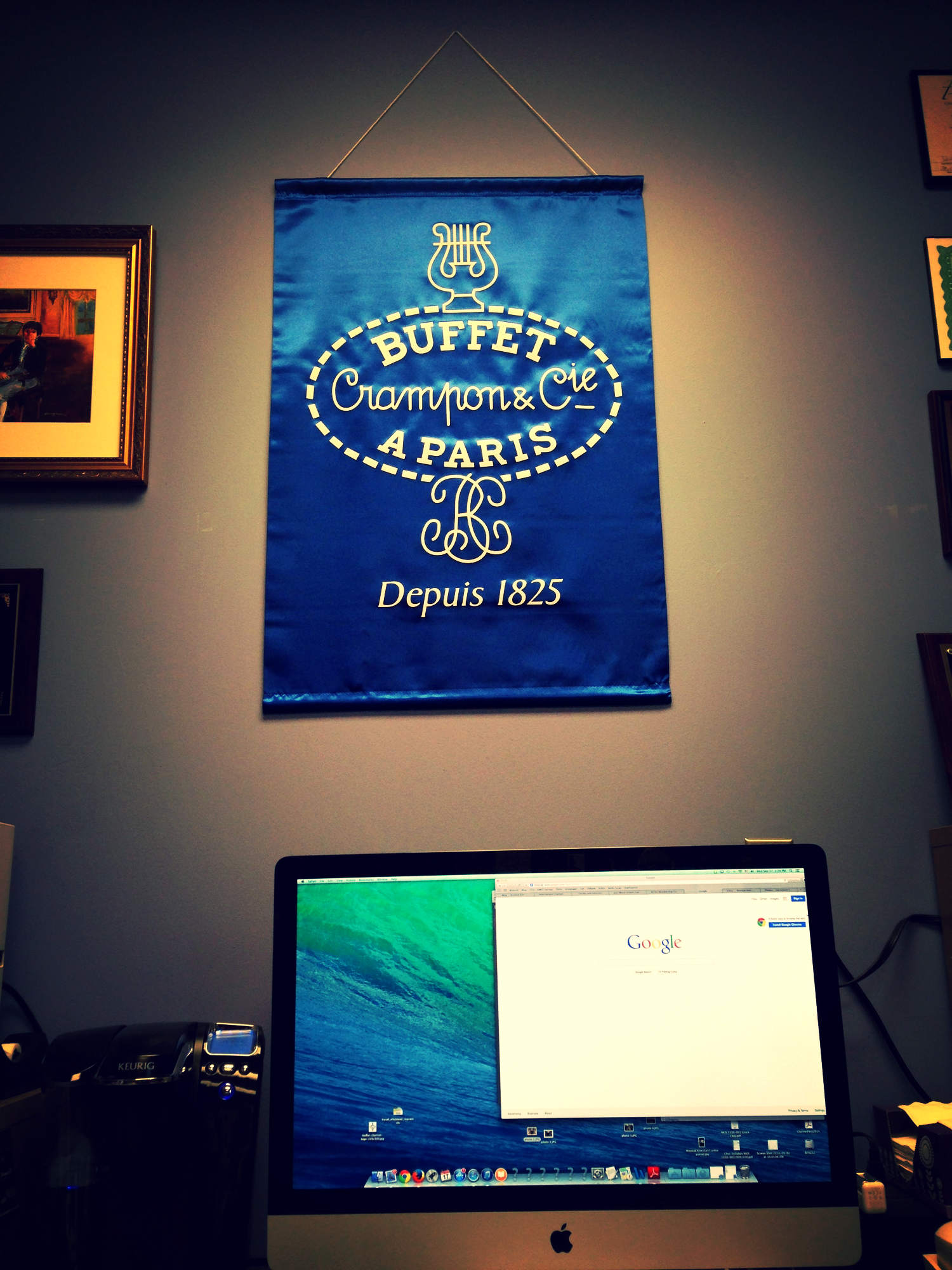 A fancy Buffet banner now hangs on my office wall