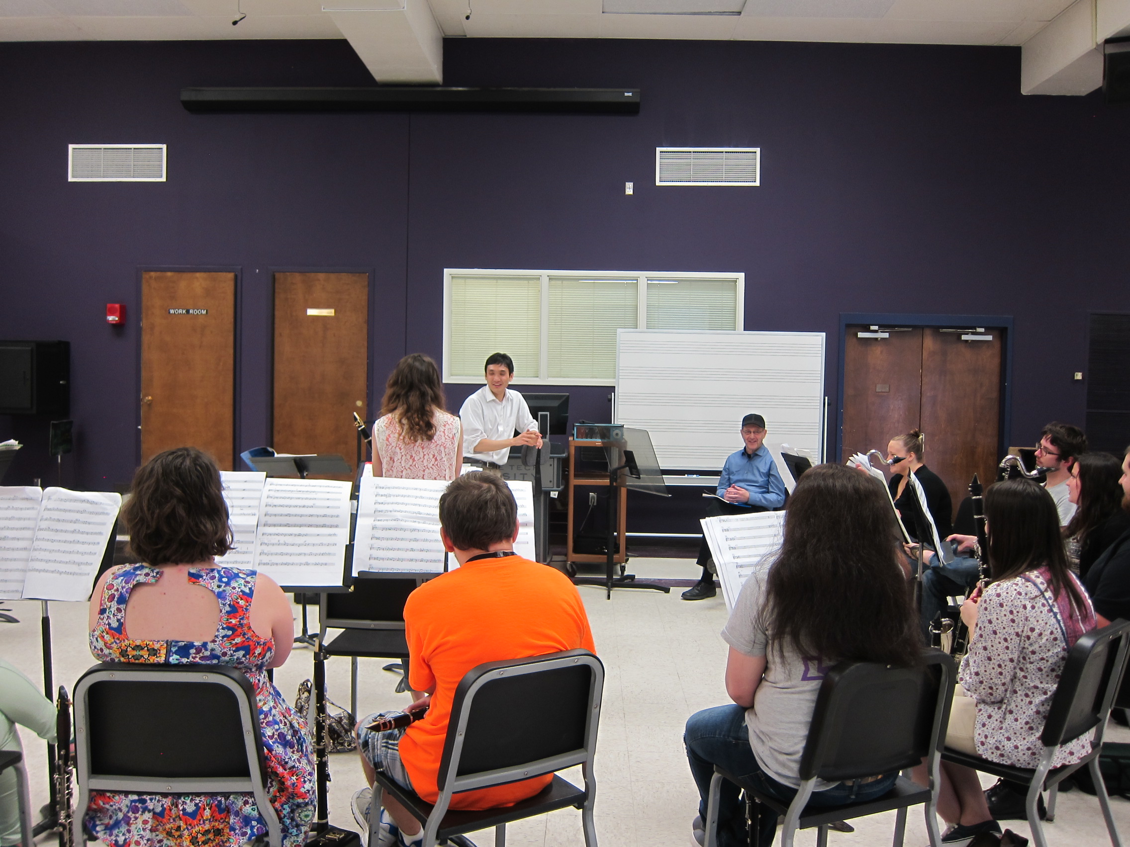 Rehearsing with Steve Reich