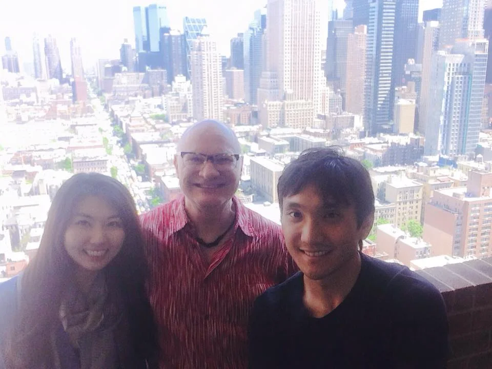 Me and Grace with clarinetist and friend Thomas Piercy