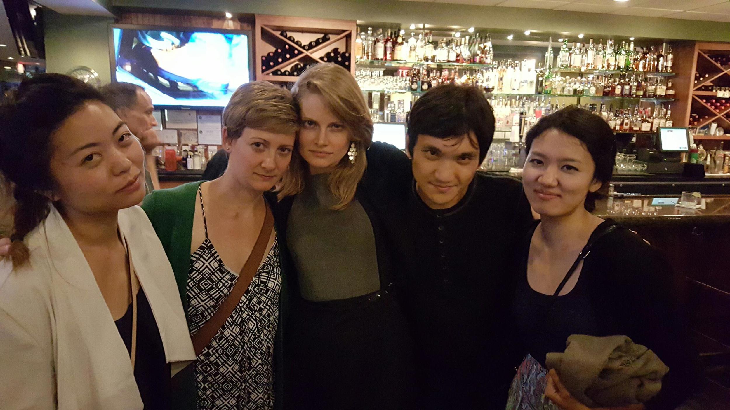 with LSQ at the reception - intentionally looking upset for no reason...