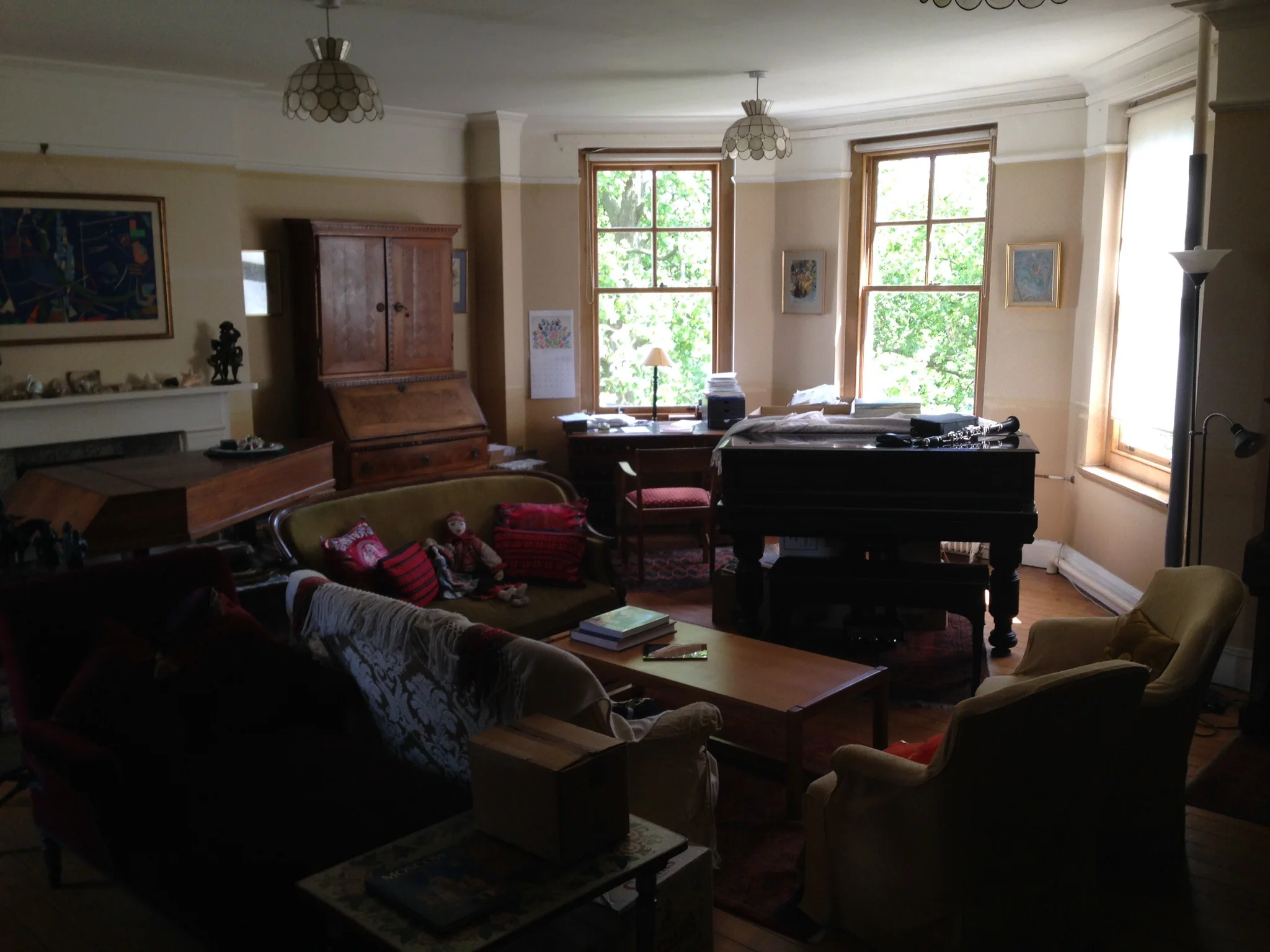 The drawing room in my flat where I got plenty of inspiration to practice and rehearse