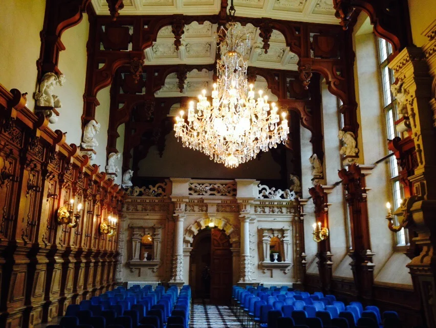 The cocnert venue at the Harlaxton Manor