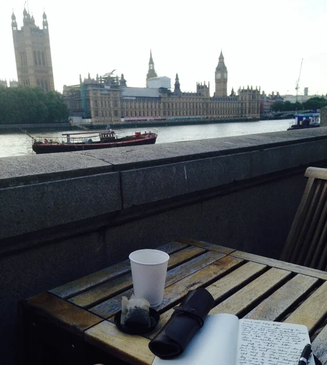 Teatime by the Thames and the British Parliament