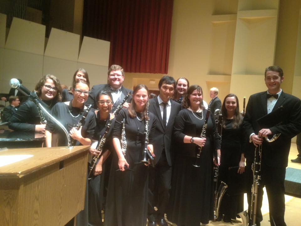 With TTU Wind Ensemble clarinet section